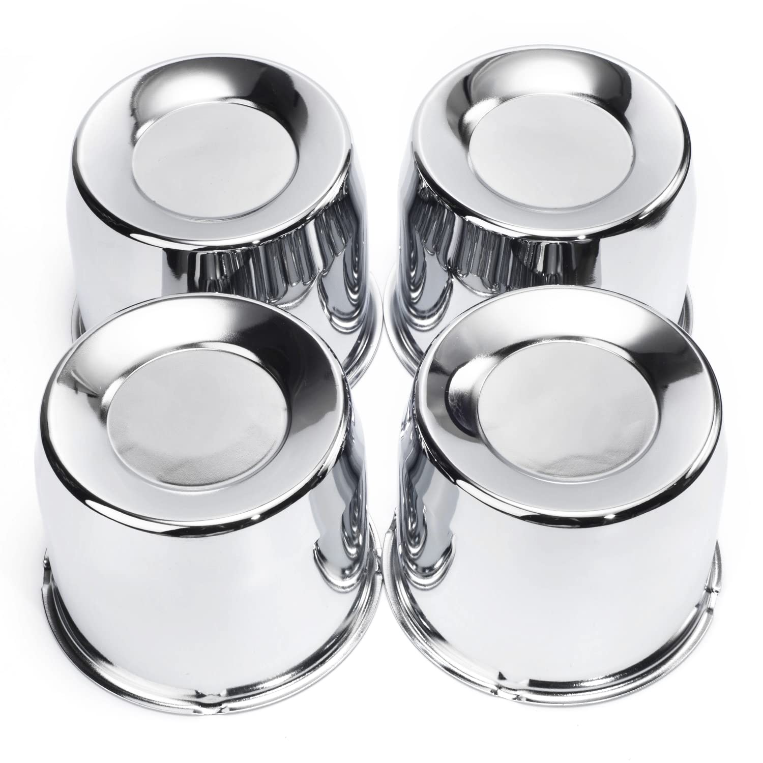 Rtrhinotuning 4Pcs 5.15In Push Through Wheel Center Caps Chrome Silver Truck Trailer Wheels Hub Caps 4.31In Height