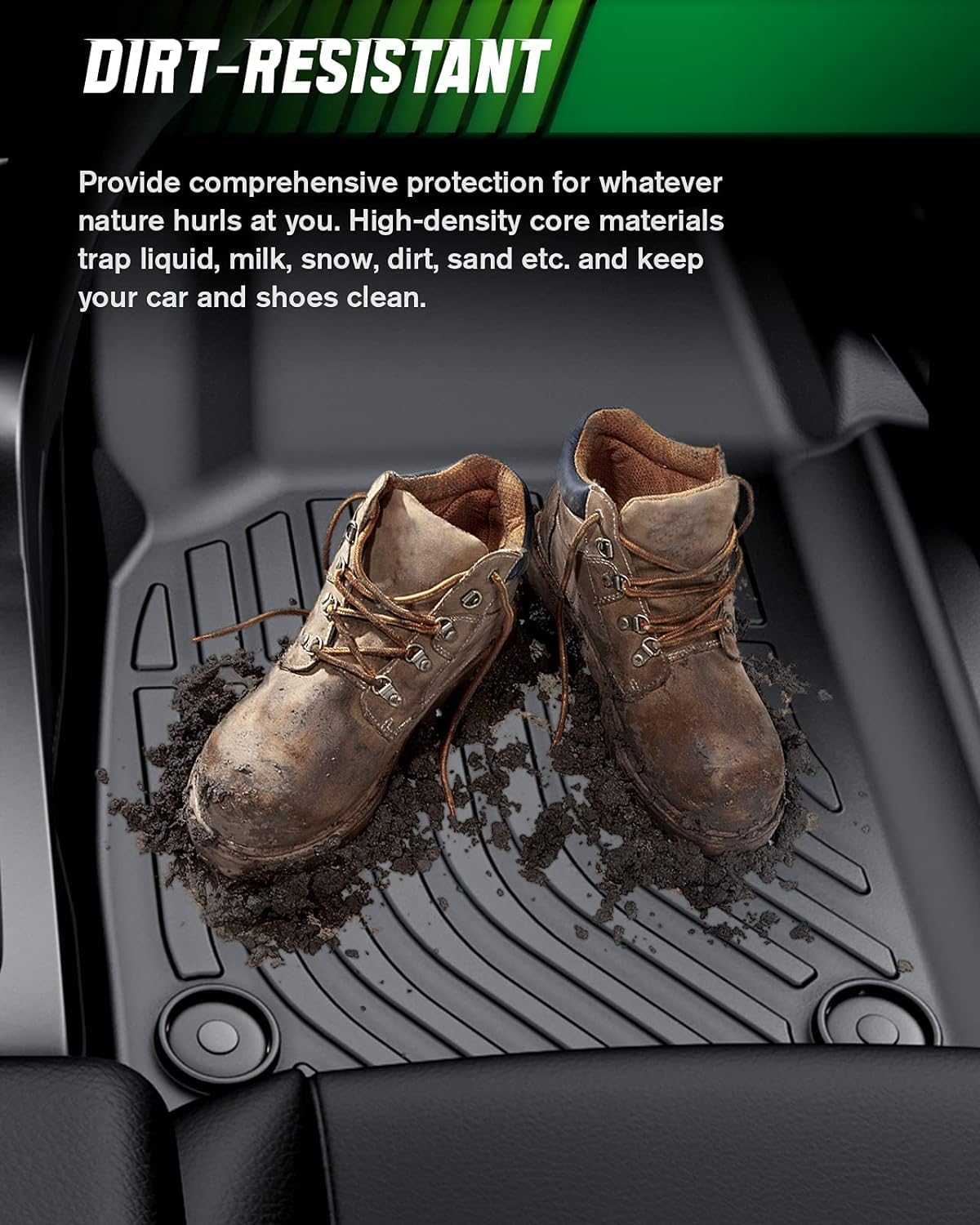 Viwik Floor Mats Compatible For Ford F150 2015-2024 Supercrew/Crew Cab For Ford F150 Car Mats All Weather Protection Custom Full