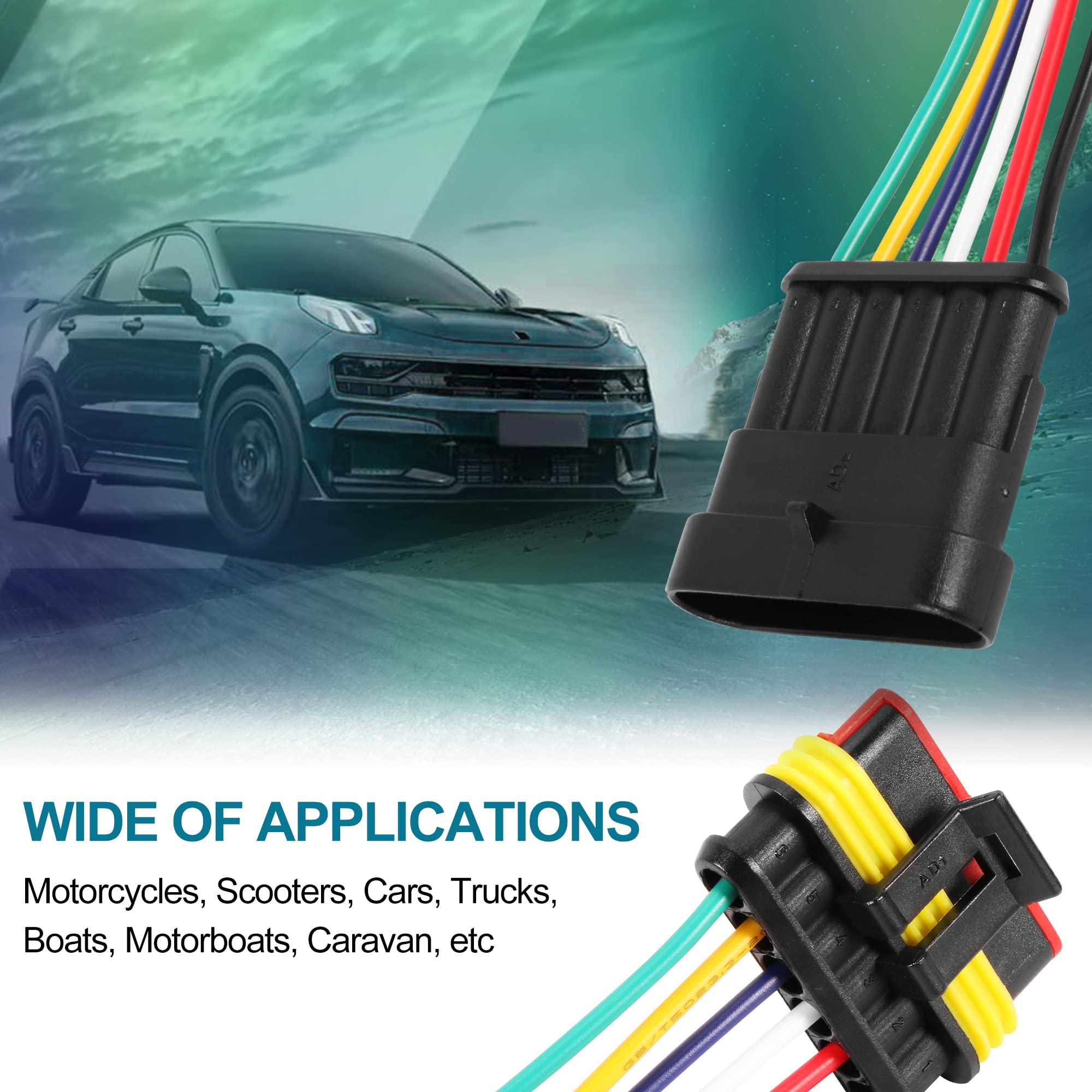 G 6 Pin Way Electrical Wire Connector Male Female Plug Socket Quick Disconnect Waterproof Plug Play For Car Truck Motorcycle Mar