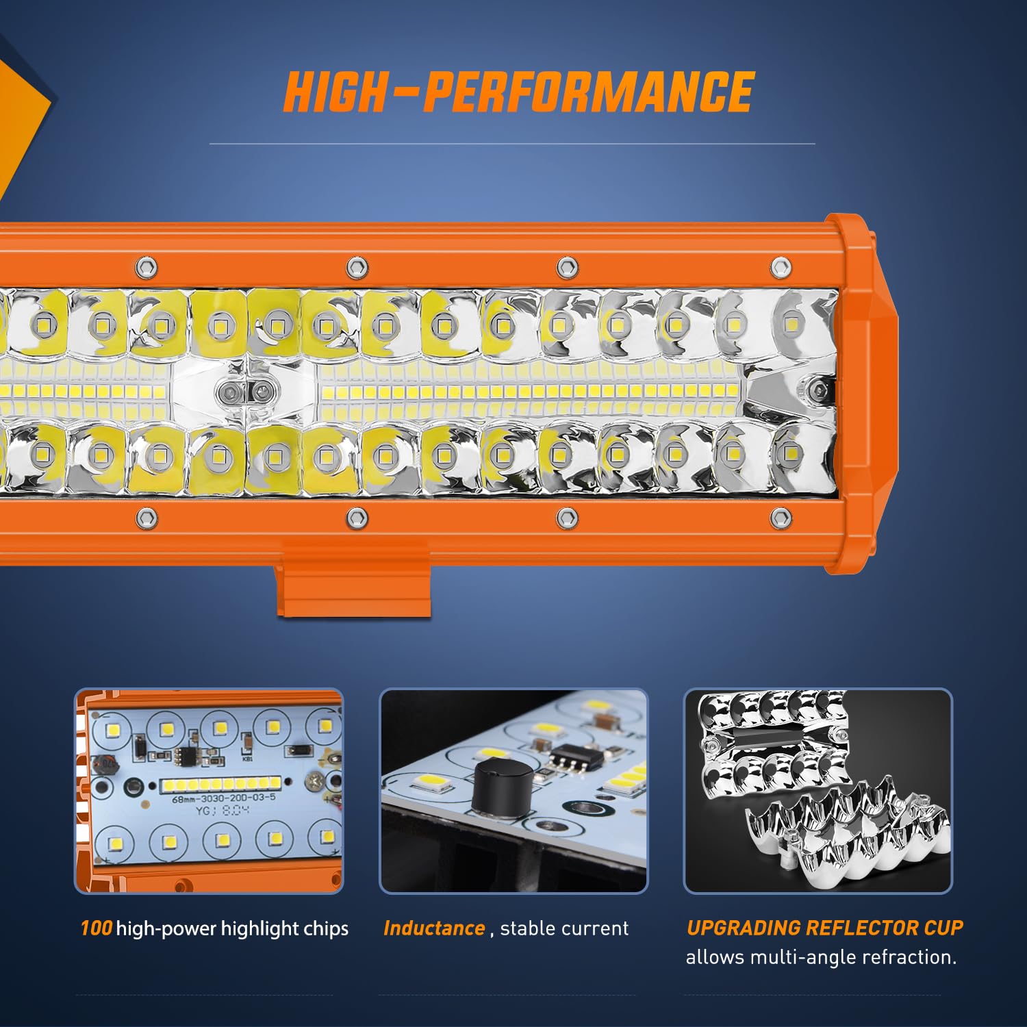 Nilight Led Light Bar 12Inch 300W Flood Spot Combo Triple Row Driving Lamp Roof Bumper Off Road Work Lights For Van Camper Wagon