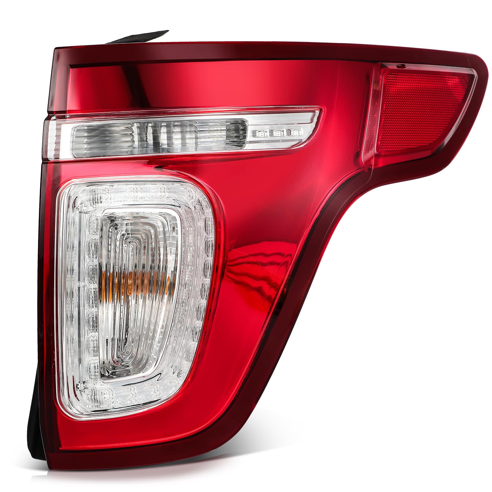 LBRST Tail Light Assembly Fit 2011-2015 for Explorer, 2013-2015 for Police Interceptor Utility Passenger Side Tail Light Red Len