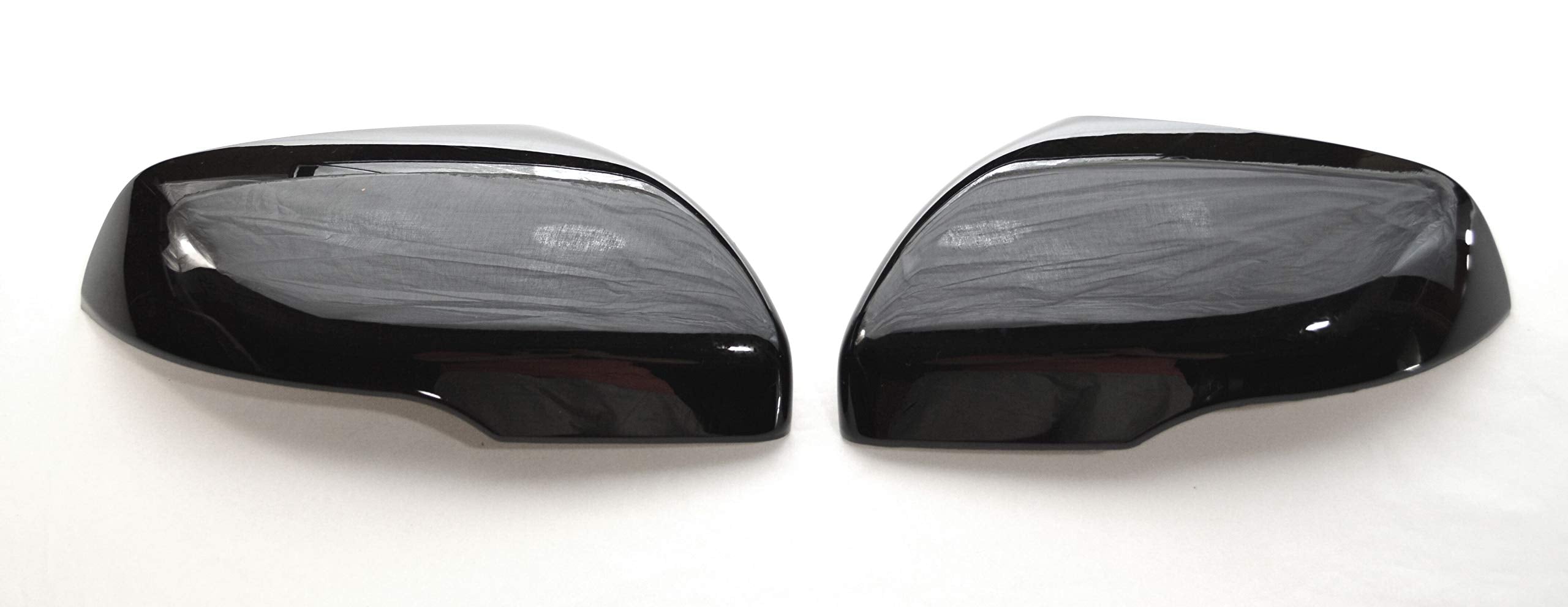 Black Horse Off Road Bh-Mc6276Blk Black Abs 2 Pieces Tape-On Door Mirror Cover Trims