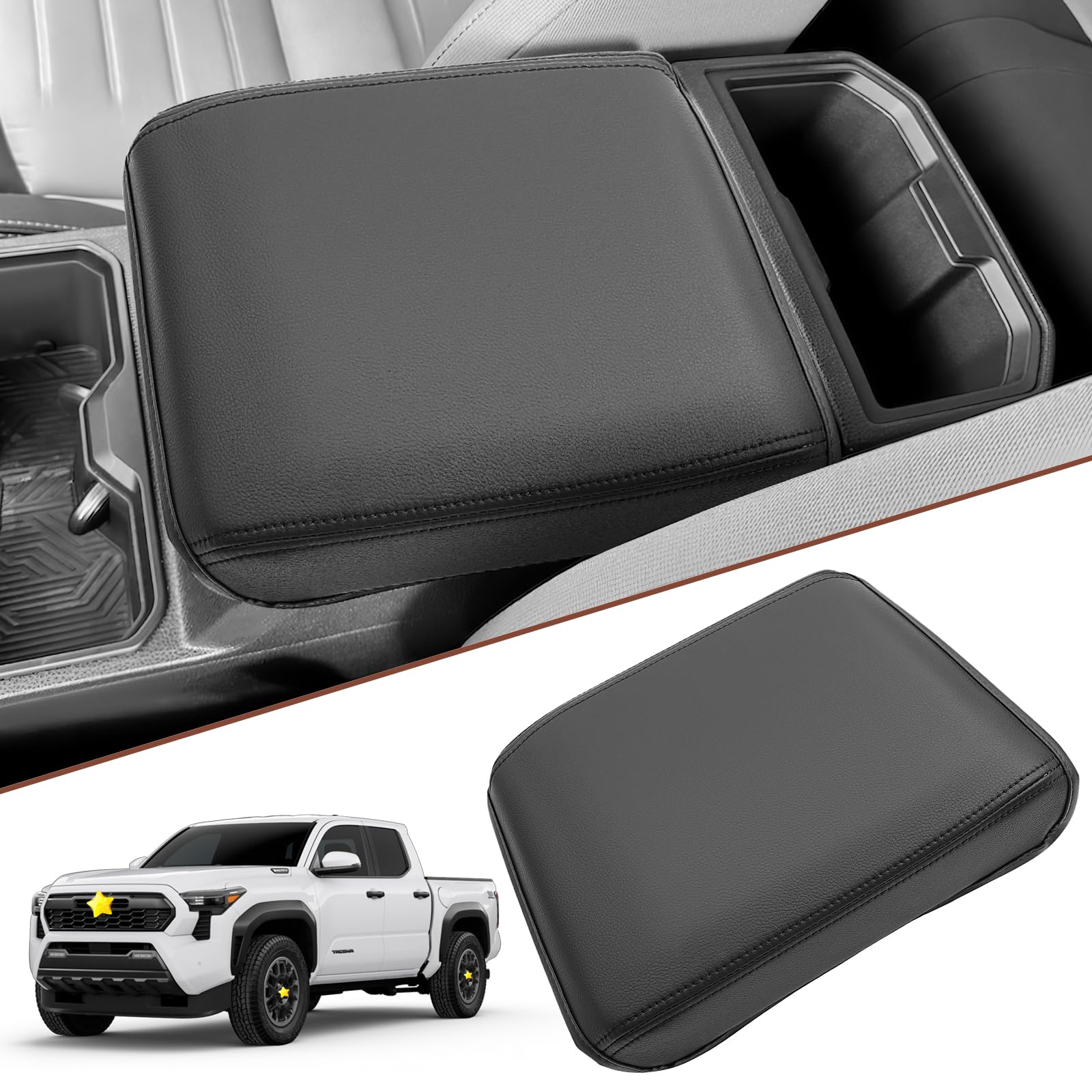 Sktu For 2024 2025 Toyota Tacoma Center Console Cover 2024 2025 Tacoma (Sr/Sr5/Trd/Limited/Trailhunter/Trd Pro) Armrest Cover Toyota Tacoma 2024 2025 Accessories Center Console Cushion