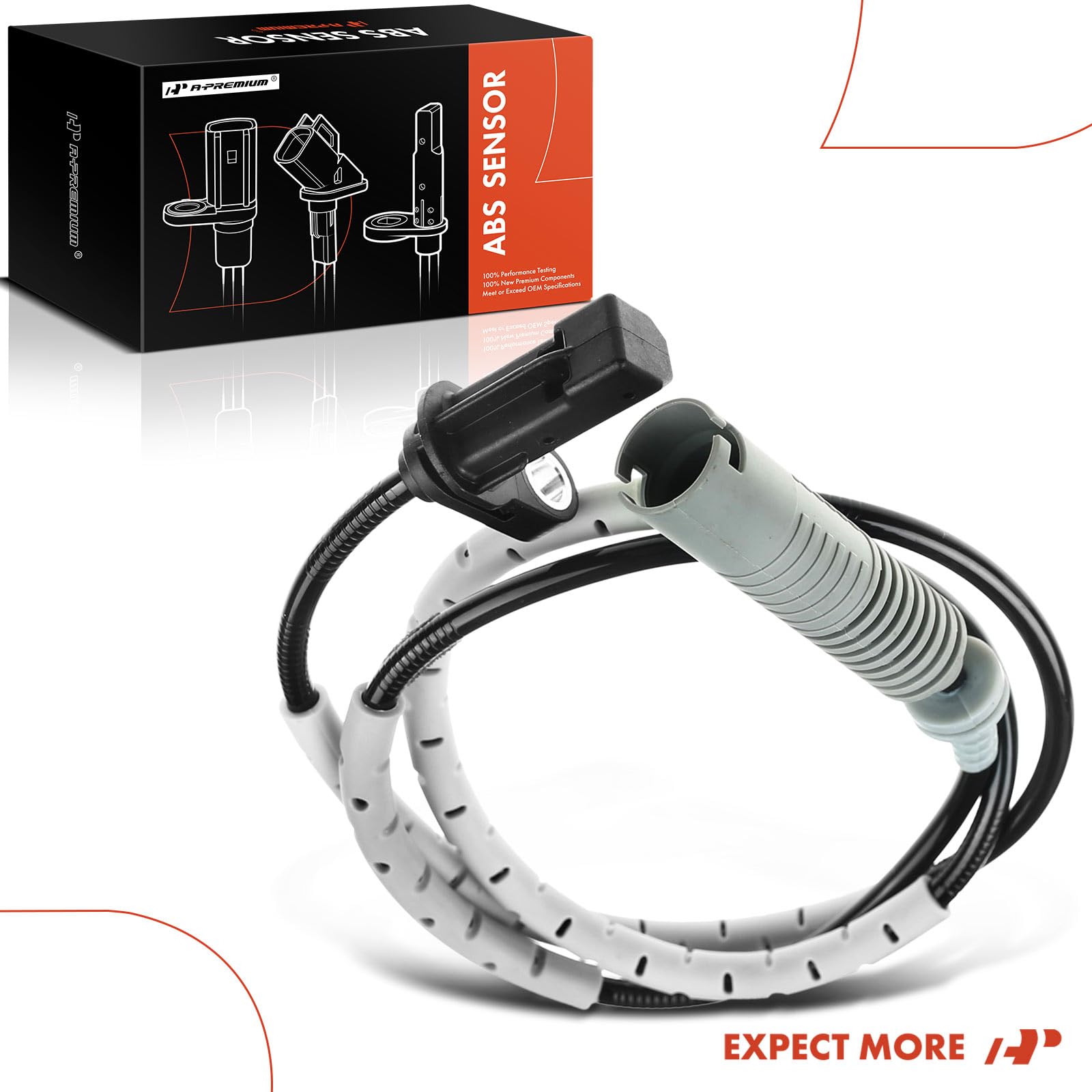 A-Premium Rear Left Or Right Abs Wheel Speed Sensor - Compatible With Bmw Models - 128I 2008-2013, 323I 2006-2007/2009-2011, 325