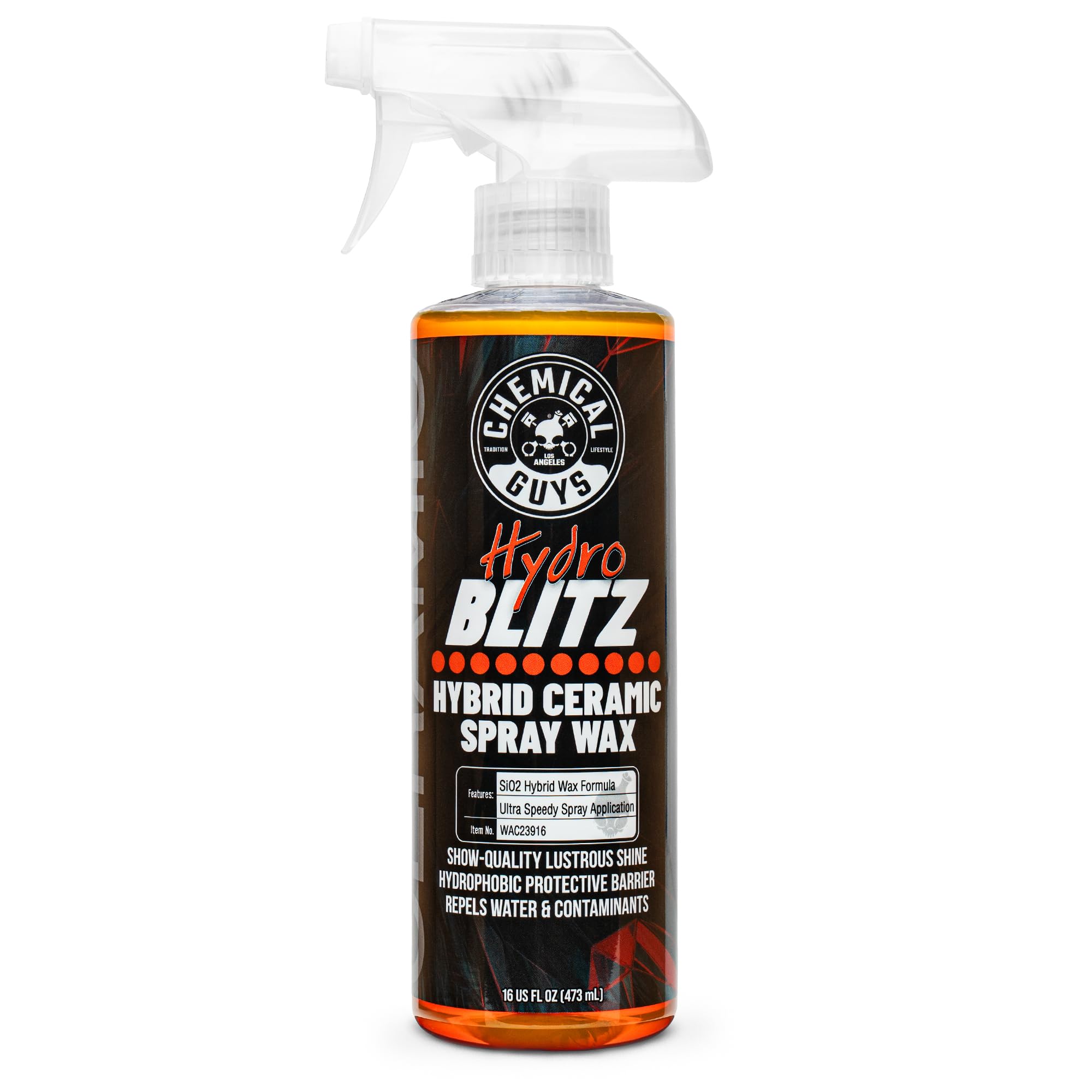 Chemical Guys WAC23916 Hydro Blitz Ceramic Spray Wax, with Carnauba, (Safe for Cars, Trucks, SUVs, RVs, & More) 16 fl oz