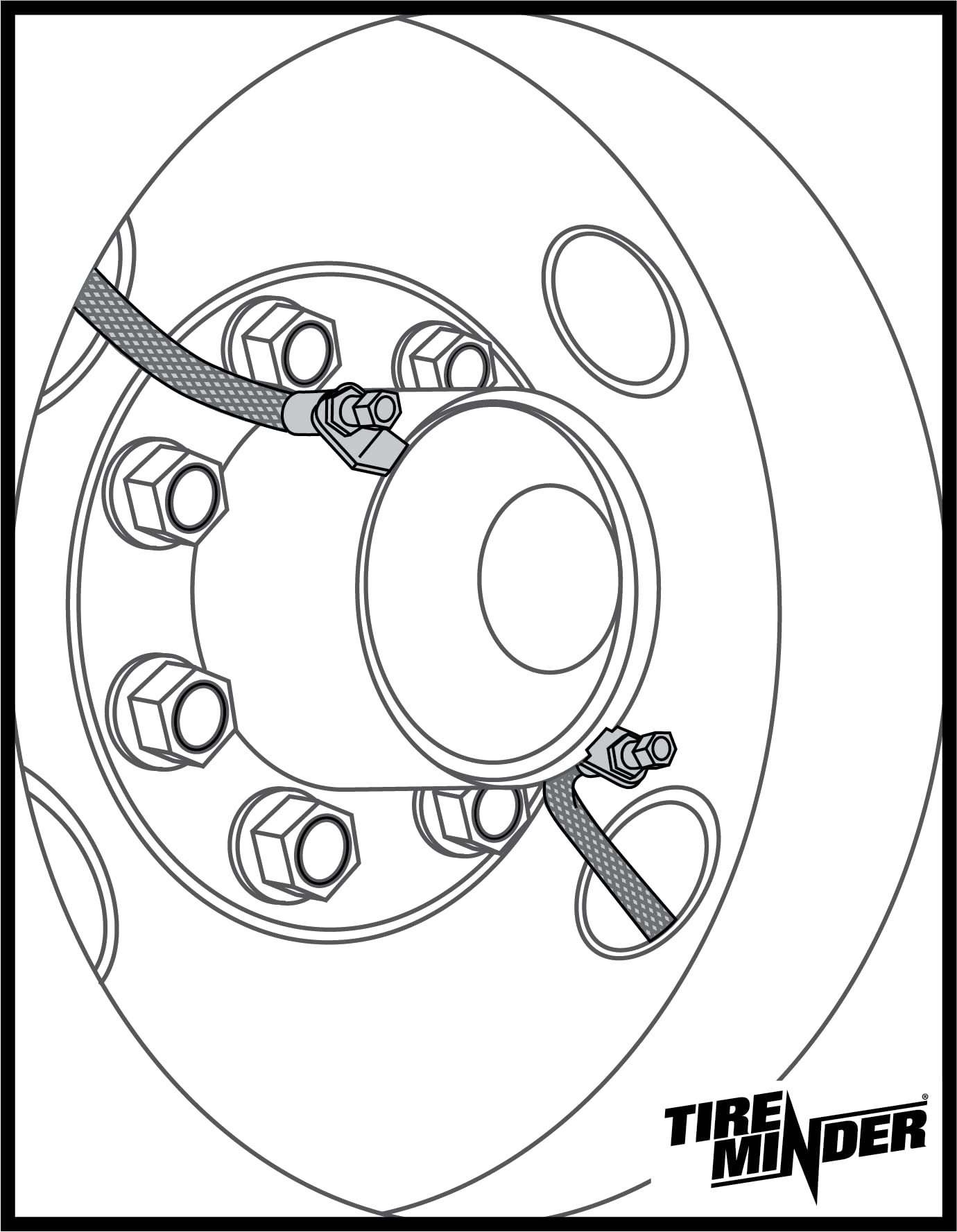 Tireminder Braided Steel Valve Extender Kit For 22 Inch Aluminum Dually Wheels, Hub Mounted, 4 Pack