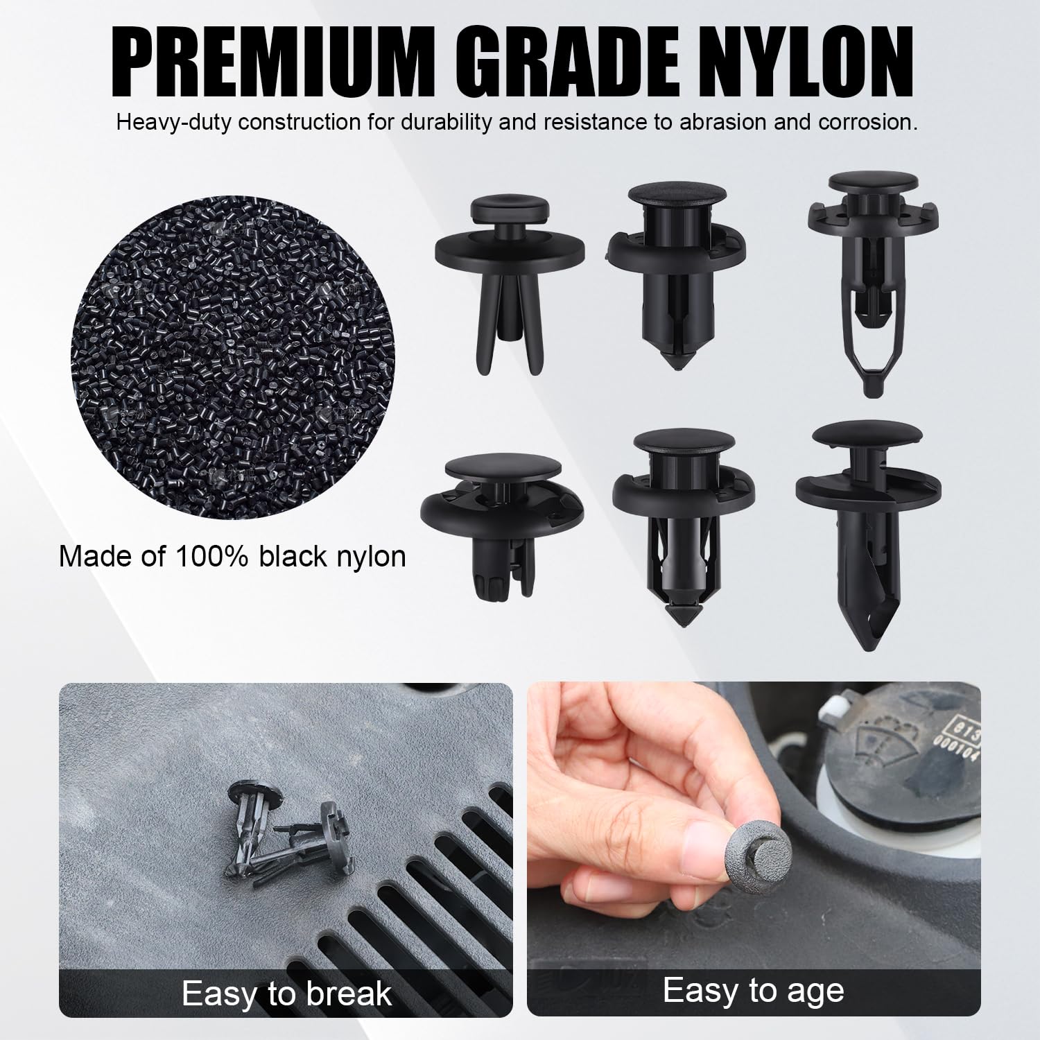 Livtee 120Pcs Retainer Clips Push Type Fasteners 6.3Mm 8Mm 9Mm 10Mm Expansion Screws Replacement Kit Bumper Push Rivet Clips Wit