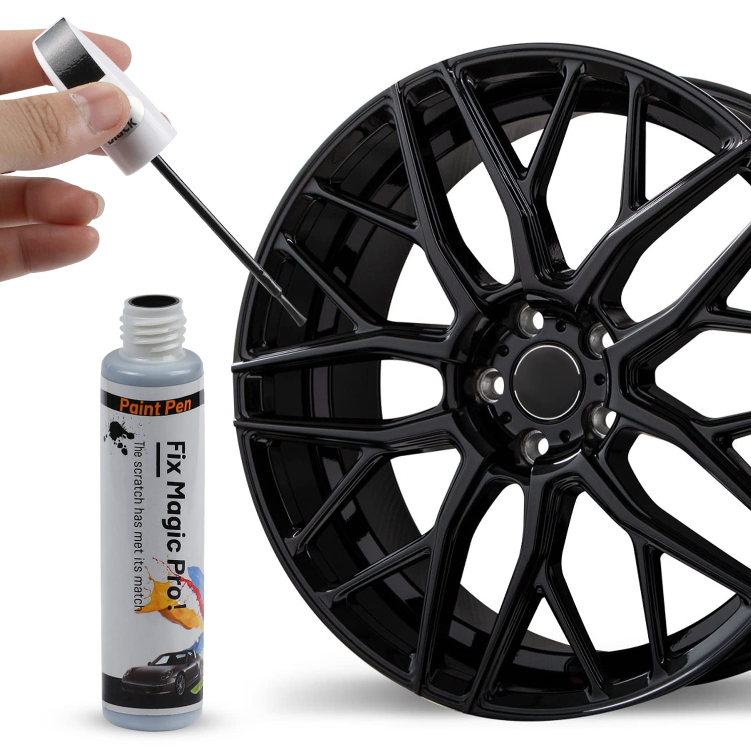 Ouzorp Car Wheel Scratch Repair Rim Touch Up Paint Rim Scratch Repair Pen Quick And Easy Wheel(Black