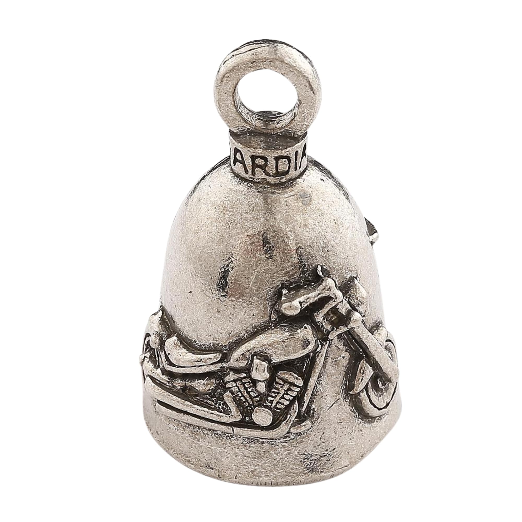 Guardian Bell Chopper Motorcycle Good Luck Bell W/Keyring & Black Velvet Gift Bag | Motorcycle Bell | Lead-Free Pewter | Good Lu