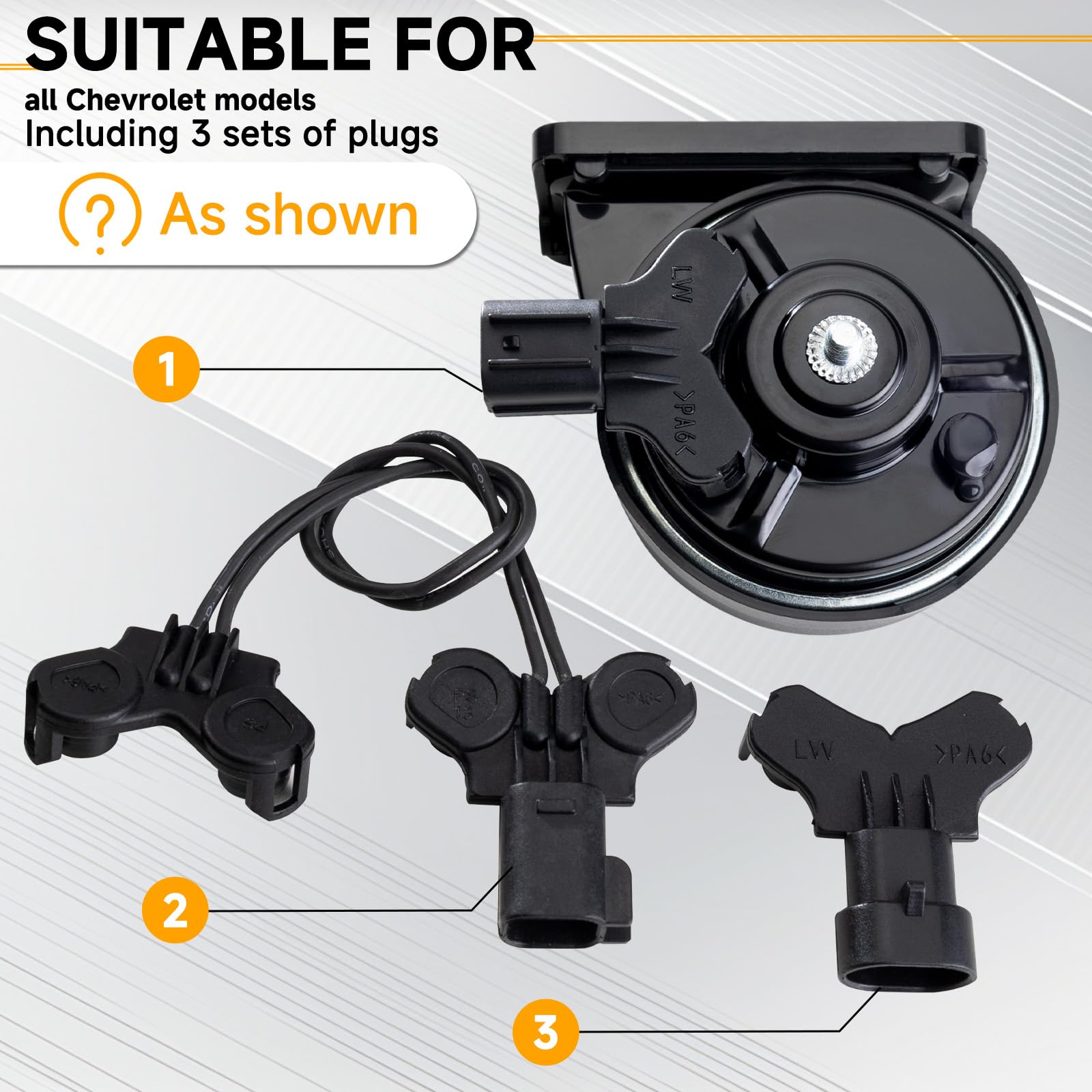 Farbin Special Interface Auto Horn Compatible With Chevrolet 12V Car Horn Loud With Protective Grill Dual-Tone Electric Snail Ho