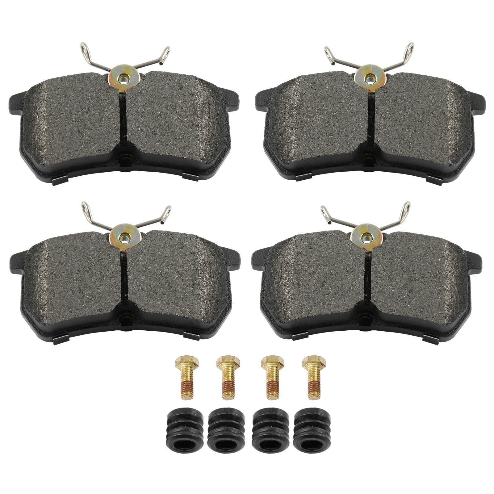 SCITOO D886 Rear Metal Brake Pads Sets w/Hardware Replacement For Ford For Fiesta 2014-2019,For Ford For Focus 2001-2007