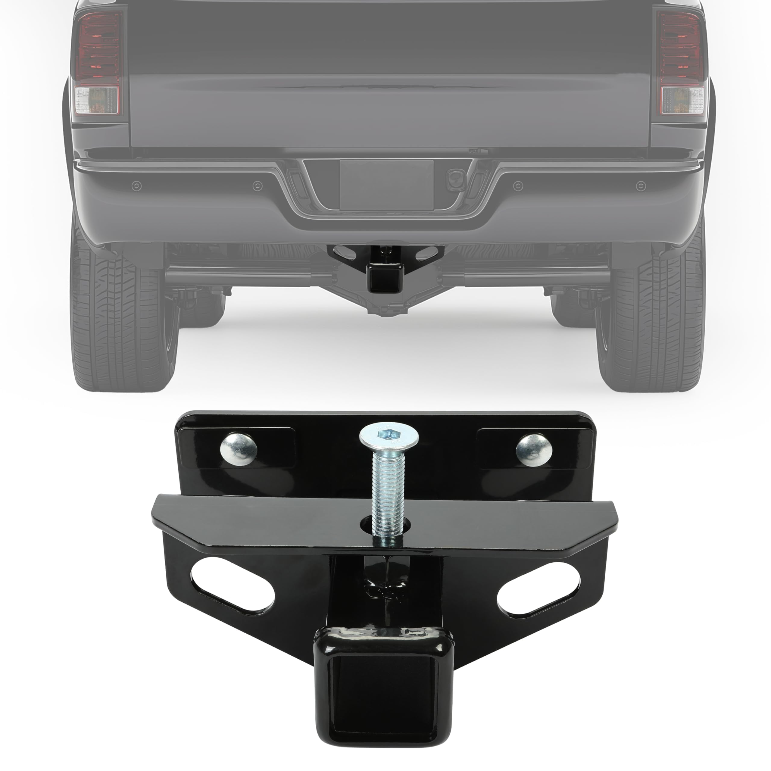 KUAFU Class 3 Rear Towing Trailer Hitch Compatible with 2003-2023 Dodge Ram 1500 2500 3500 Classic Rear Receiver Hitch Tow Towin