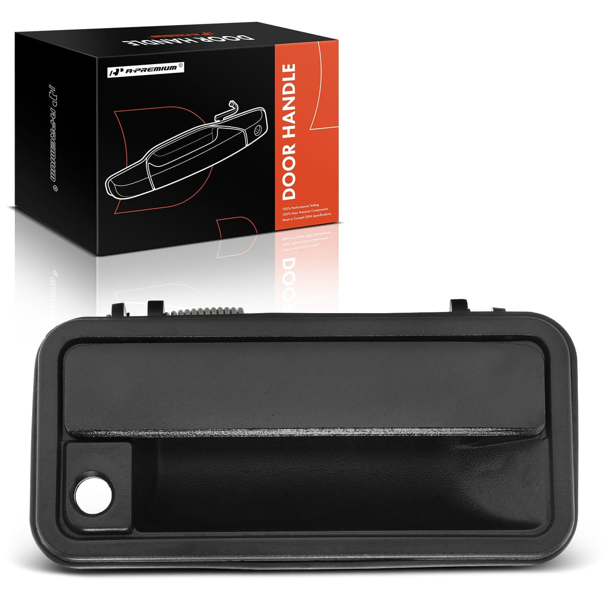 A-Premium - Metal Exterior Door Handle w/Keyhole - Front Right Passenger Side - Compatible with Chevy, GMC & Cadillac Models - 1
