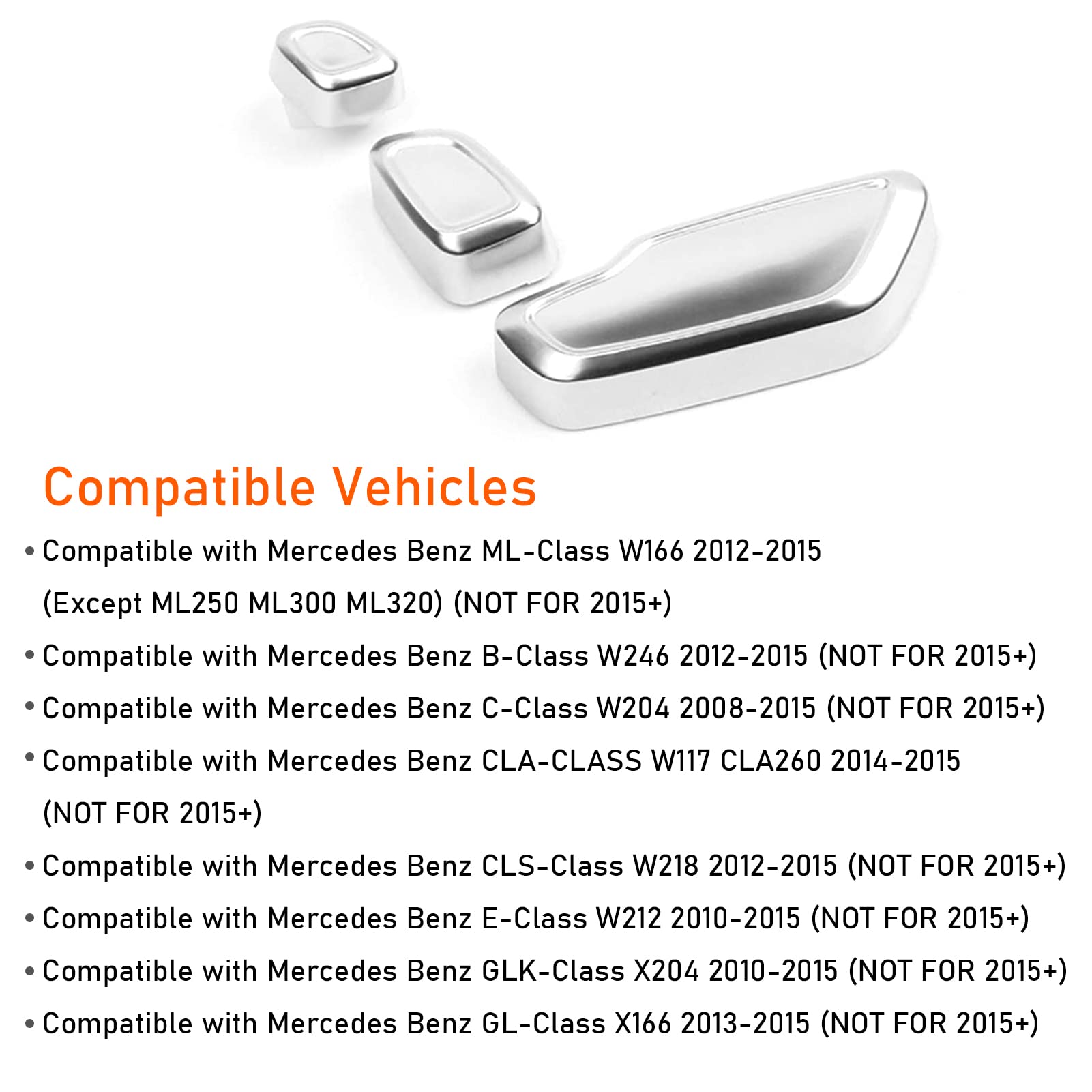 Jaronx for Mercedes Benz Left Side Door Seat Adjustment Button Replacement,Seat Control Switch Headrest Buttons B-Class W246,C-Class W204,E-Class W212,ML W166,CLA W117,GLK X204,GL X166(NOT for 2015+)
