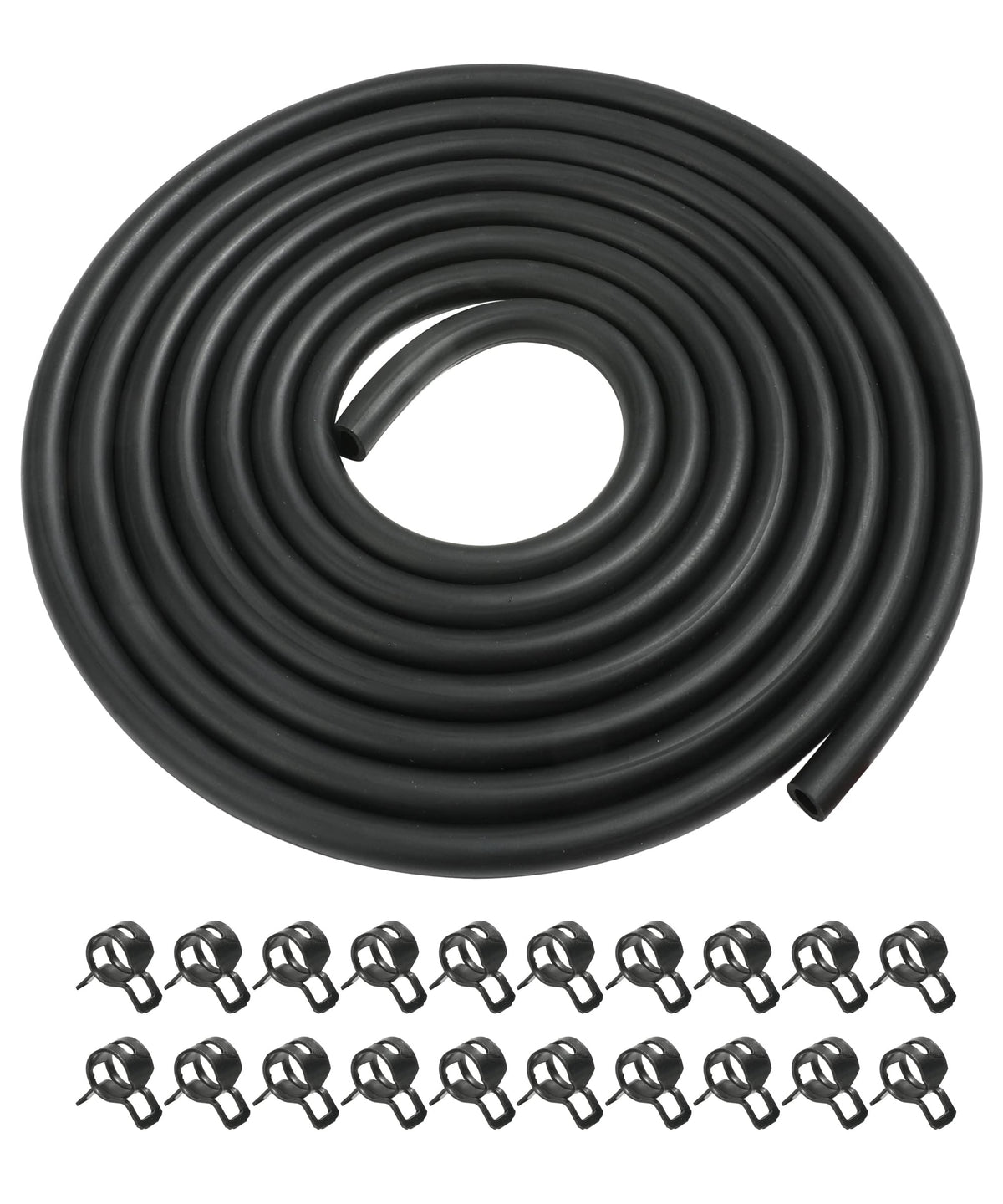 Esewalas 20Pcs Fuel Line Kit,9.85 Feet 1/4 Inch Id Fuel Line Hose,2/5' (11Mm) Id Hose Clamps,Suitable For Motorcycle Small Engines,Tractors,Mowing Machine,Snow Machine.