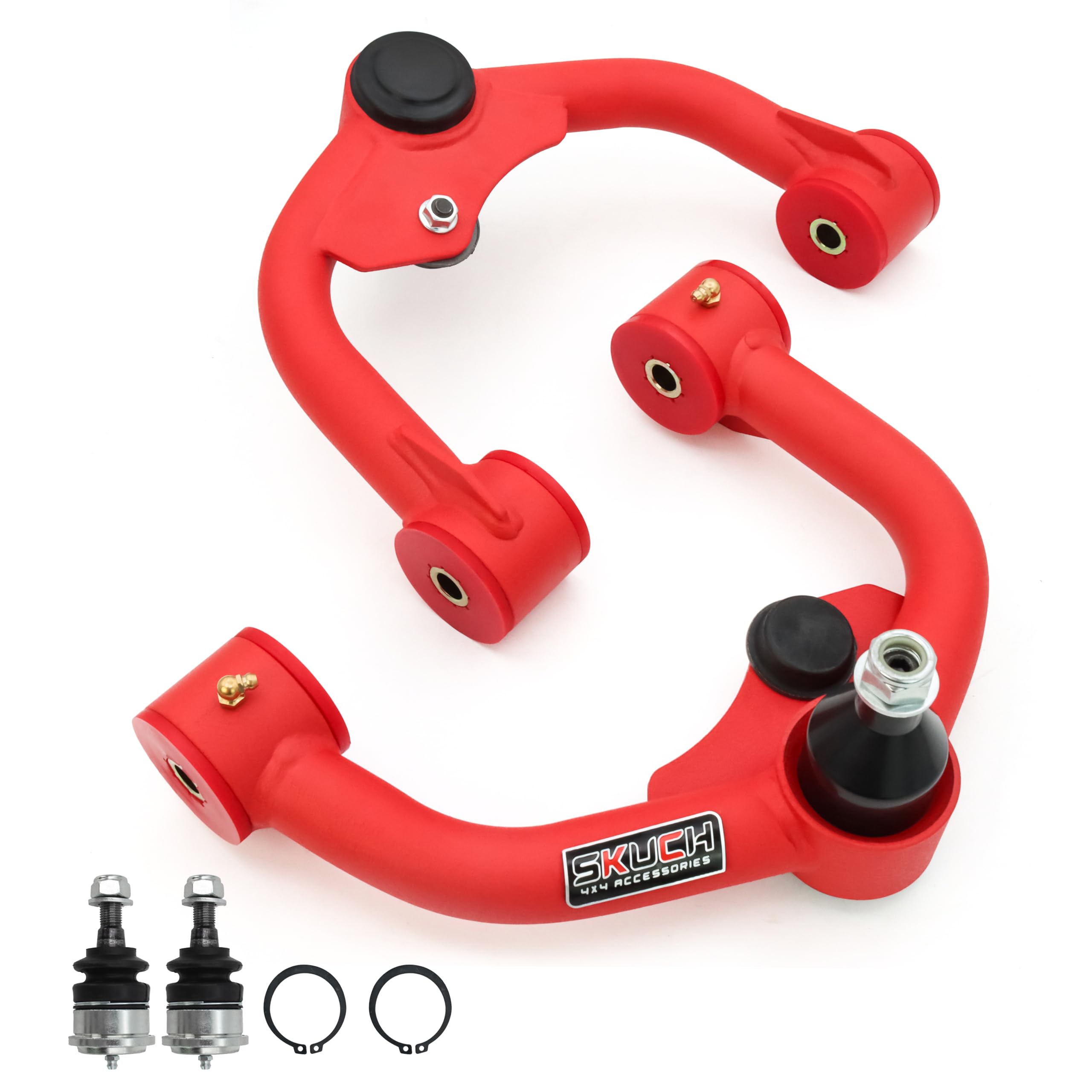 Front Upper Control Arms for Nissan Frontier 2005-2021, Pathfinder 2004-2018, Xterra 2005-2015, 1-3'' Lift Polyurethane Bushing 