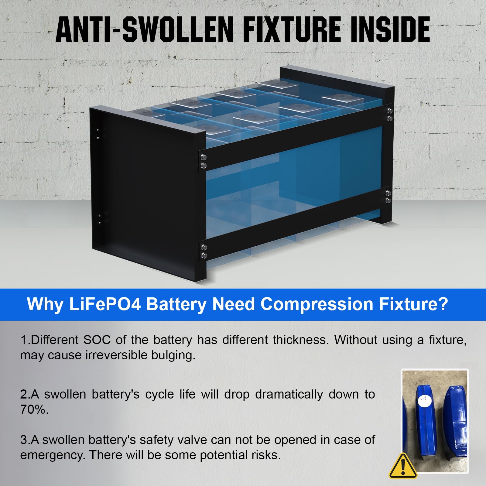 ECO-WORTHY 12V 100AH LiFePO4 Lithium Battery with BMS for RV, Marine, Solar Off-Grid Backup Power