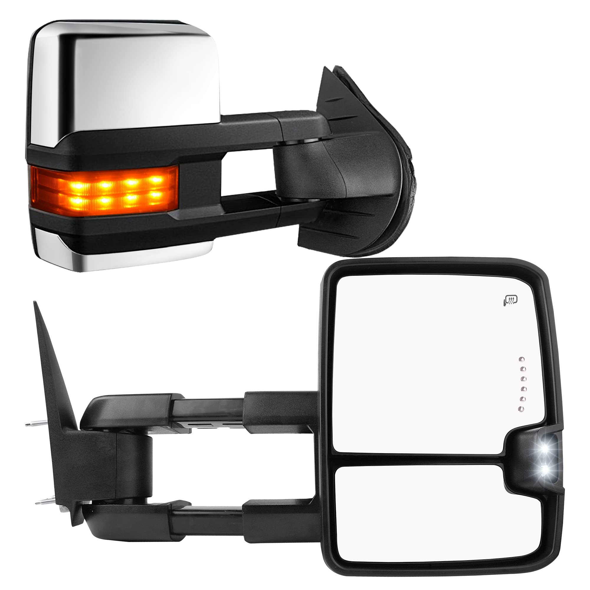 YITAMOTOR Towing Mirrors Compatible with 2003-2006 Chevy Silverado GMC Sierra Tahoe Suburban Avalanche, 03-06 Tow Mirror Yukon X