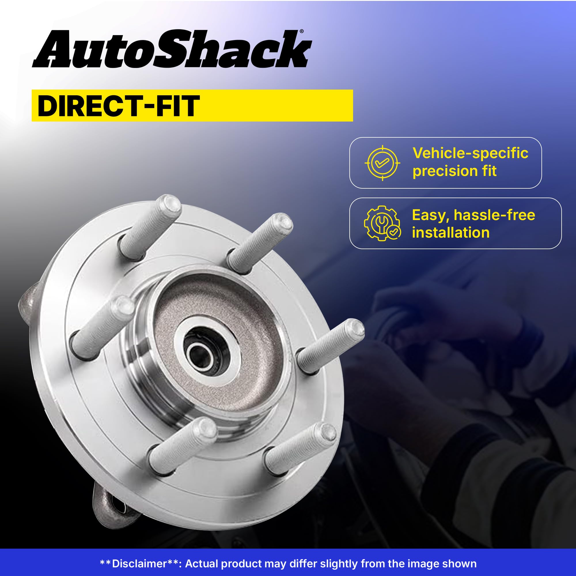 Autoshack Front Wheel Hub Bearing Pair Of 2 Driver And Passenger Side Replacement For 2011 2012 2013 2014 2015 2016 Ford F-250 Super Duty F-350 Super Duty 6.2L 6.7L V8 4Wd 8-Lug Hb615132Pr