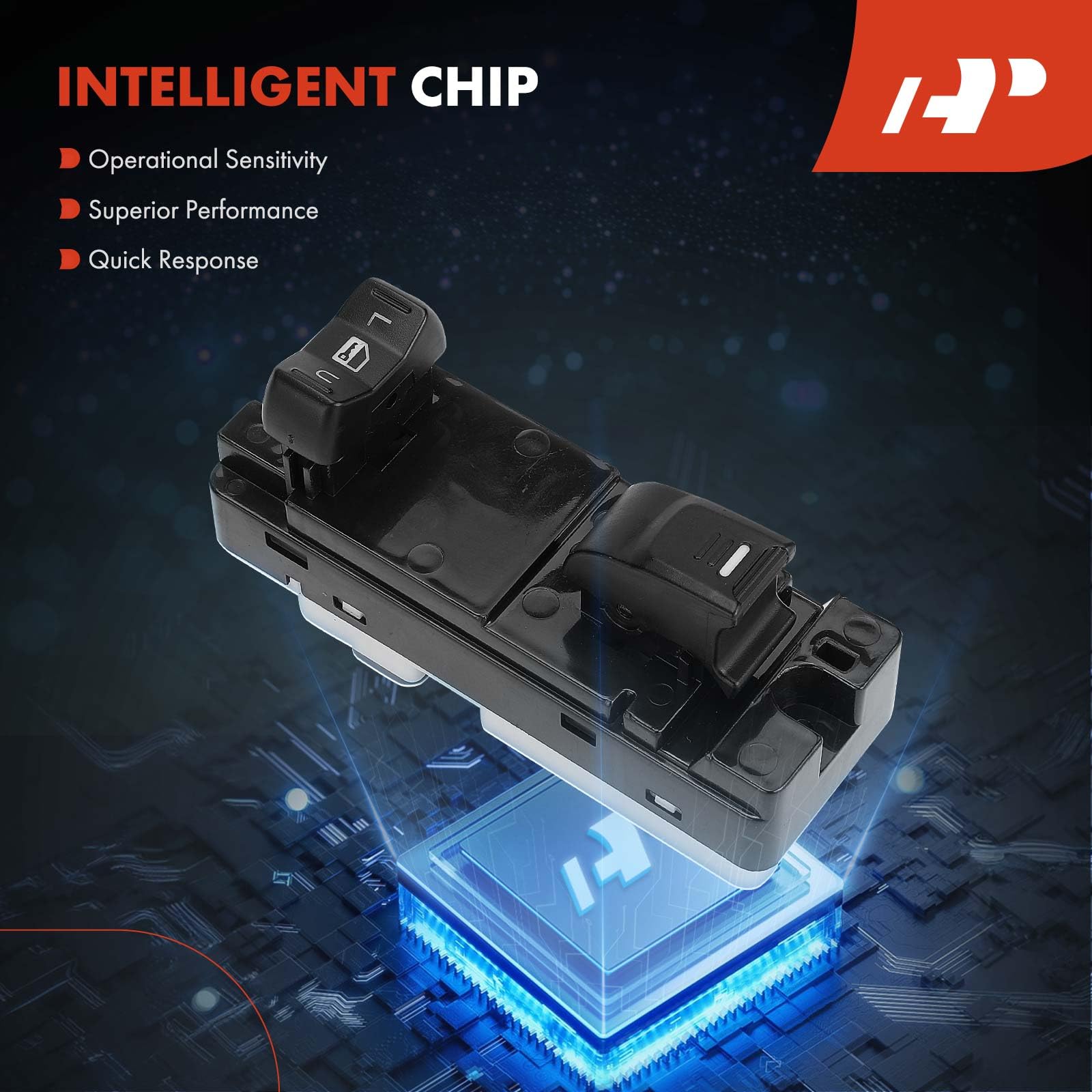 A-Premium Right Passenger Side Power Window Switch Compatible with Chevrolet Colorado 2004-2012, GMC Canyon 2004-2012, Hummer H3 2006 2008-2010, Isuzu i-280 i-350, Replace# 15205244