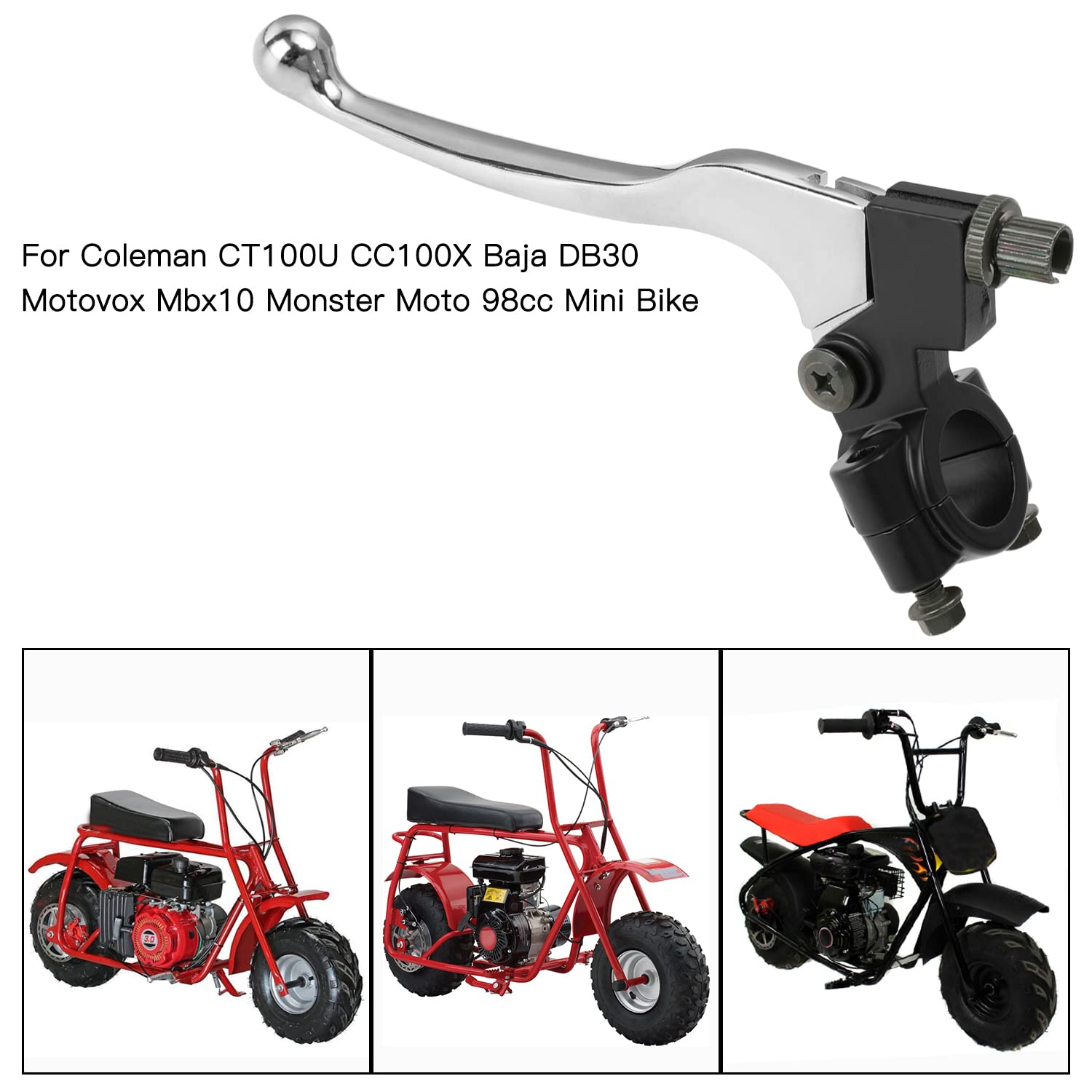 YOXUFA Mini Bike Brake Lever Kit + 61in Mini Bike Brake Cable Replacement for Coleman CT100U CC100X Baja Doodle Bug DB30 Motovox