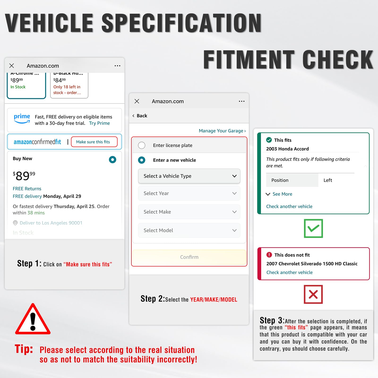 Adcarlights 2004-2008 F150 Pickup Headlight Assembly For 04-08 Ford F150 / 06-08 Lincoln Mark Lt Clear Lens Black Housing With A