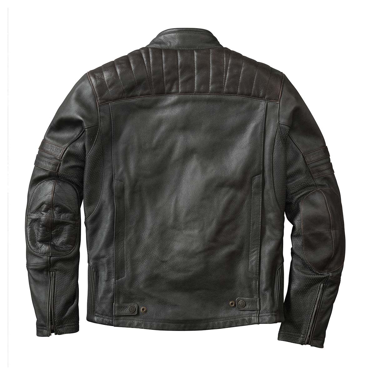 Scorpionexo Exo 1909 Vintage Leather Jacket With Thermal Liner And Armor (Black/Brown - Medium)