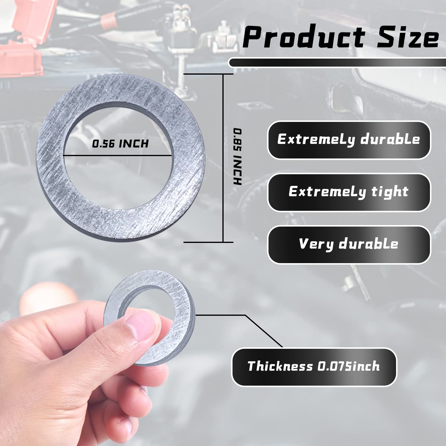 Miytsya 20 Pcs Oil Drain Plug Gasket Washer Crush Seal Silver – 14Mm Replacement For Honda - Oem 94109-14000 Fits Most Popular Models 1973-2022