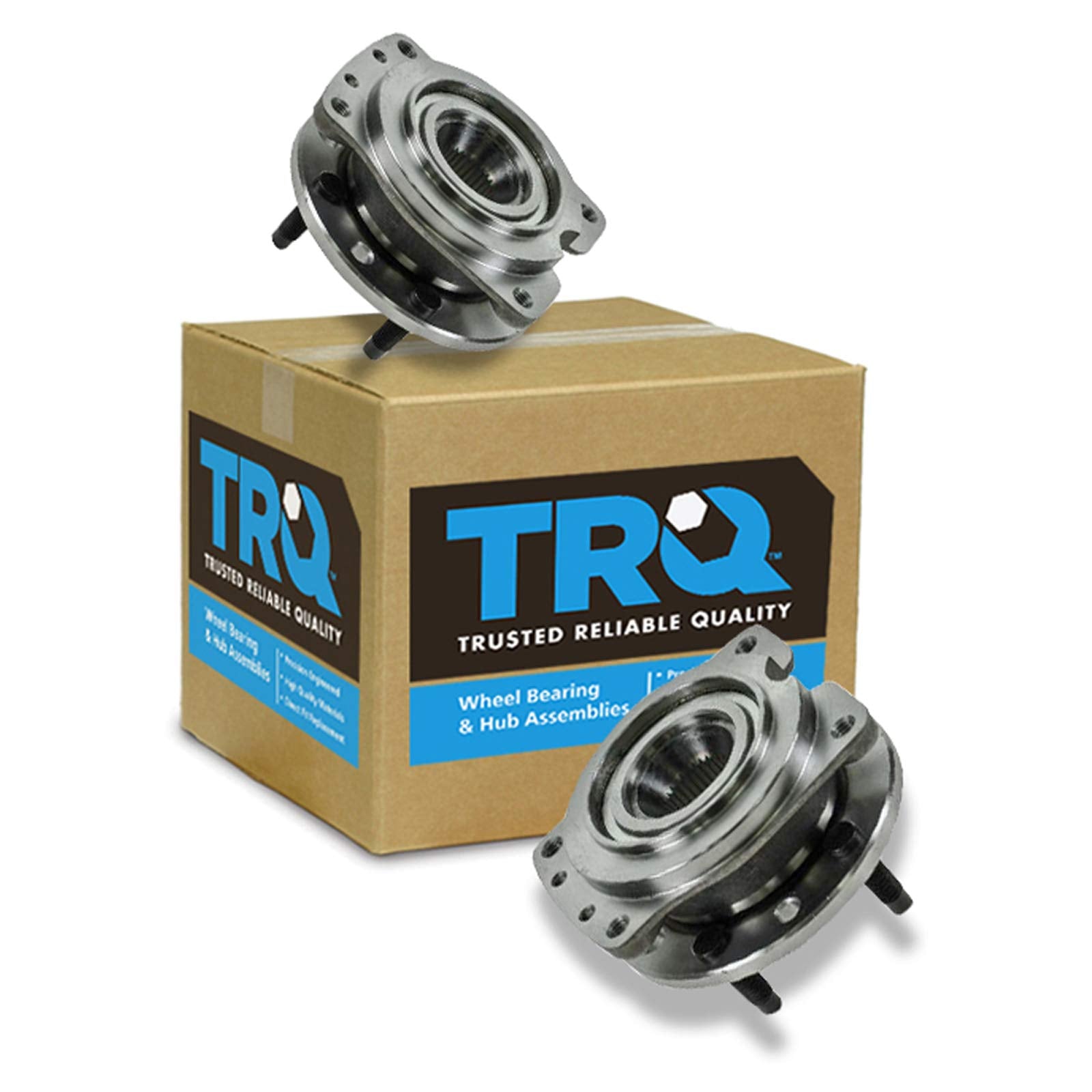 Trq Front Wheel Hub Bearings Assembly Set Compatible With 1988-1996 Buick Regal 1990-2001 Chevrolet Lumina 1995-1999 Monte Carlo