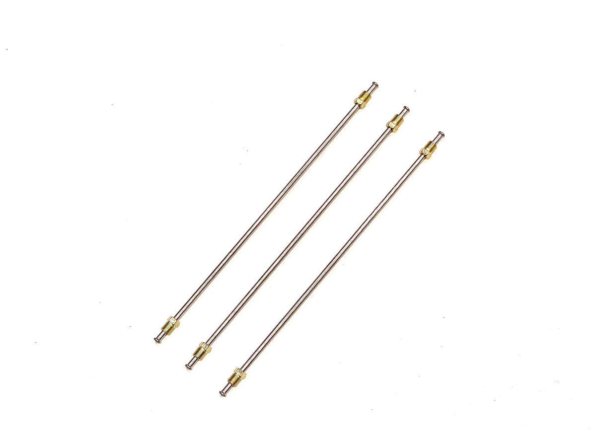 The Stop Shop 3/16 Inch Stainless Steel Brake Lines with Inverted Double Flared Ends & Fittings 16 Inches Long (Pack of 3)