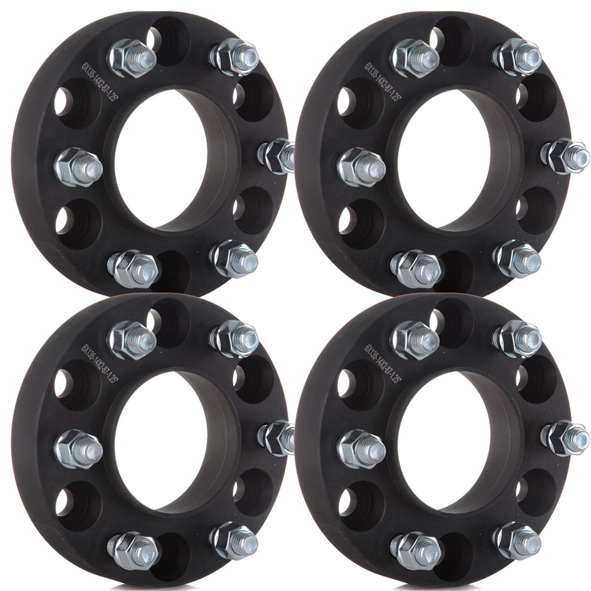 SCITOO 4X 1.25 inch 6x135mm to 6x135mm HUB Centric Wheel Spacers 6 Lug 87mm Hub Centric for Expedition Wheel Spacers for Navigat