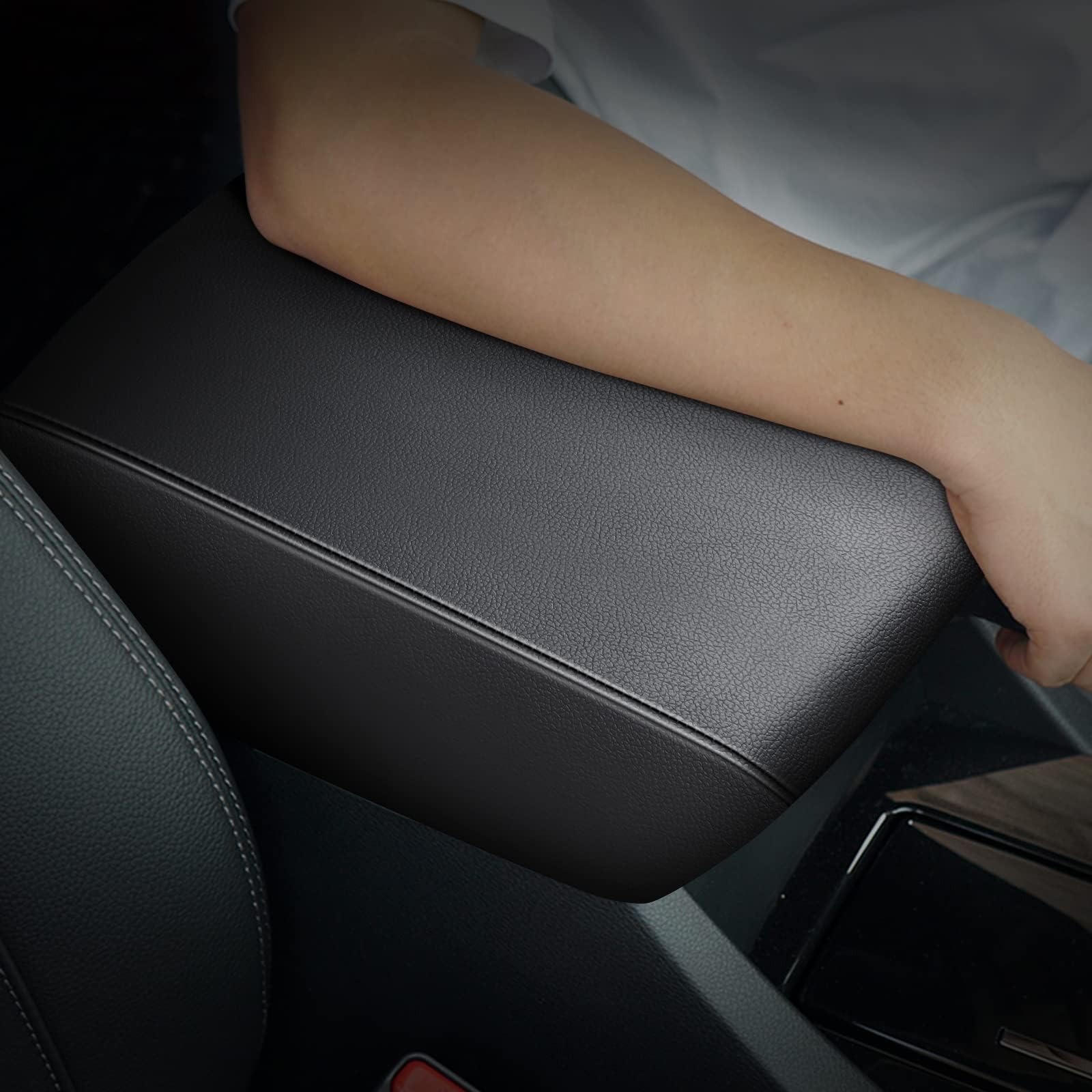 TTX LIGHTING Car Armrest Cover for 2013 2014 2015 2016 2017 2018 Nissan Altima, Automotive Center Console Cover, Waterproof Faux