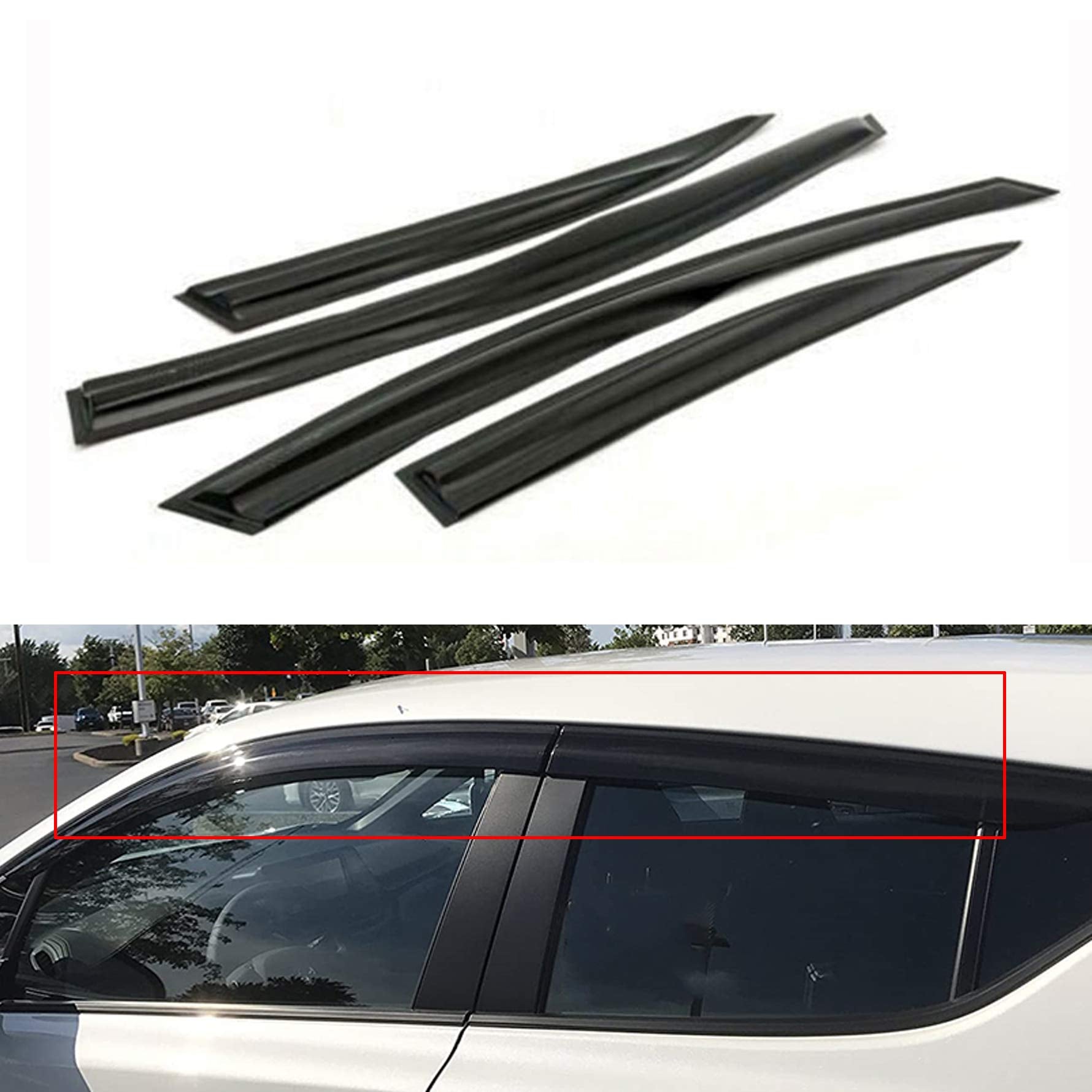 Munirater Side Window Visors Deflectors Rain Guard Replacement For 2017-2020 Toyota C-Hr Chr