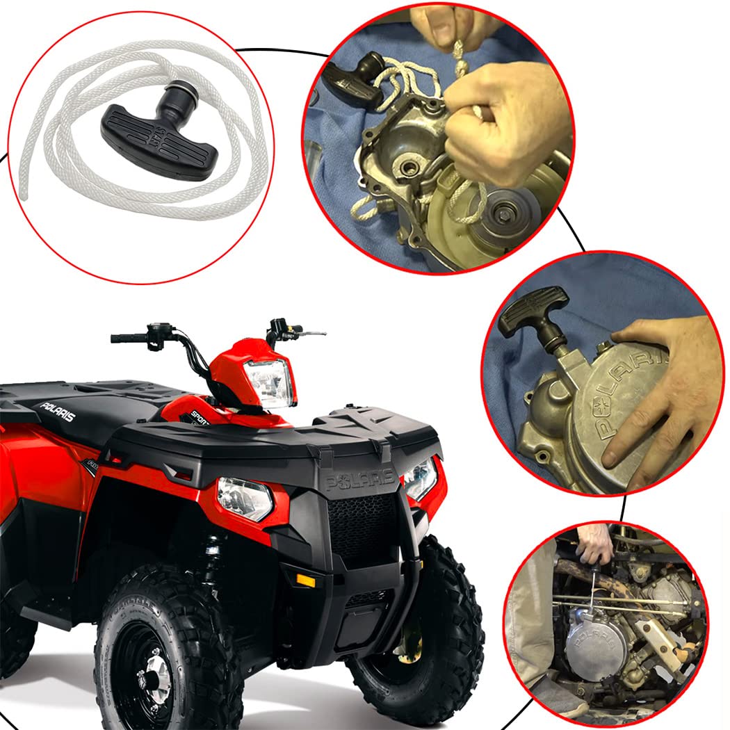 Atv Recoil Starter Pull Start Rope Handle For Polaris Sportsman 335 400 500 Polaris 325 330 Magnum 325 330 425 500 Trail Blazer 250 Predator