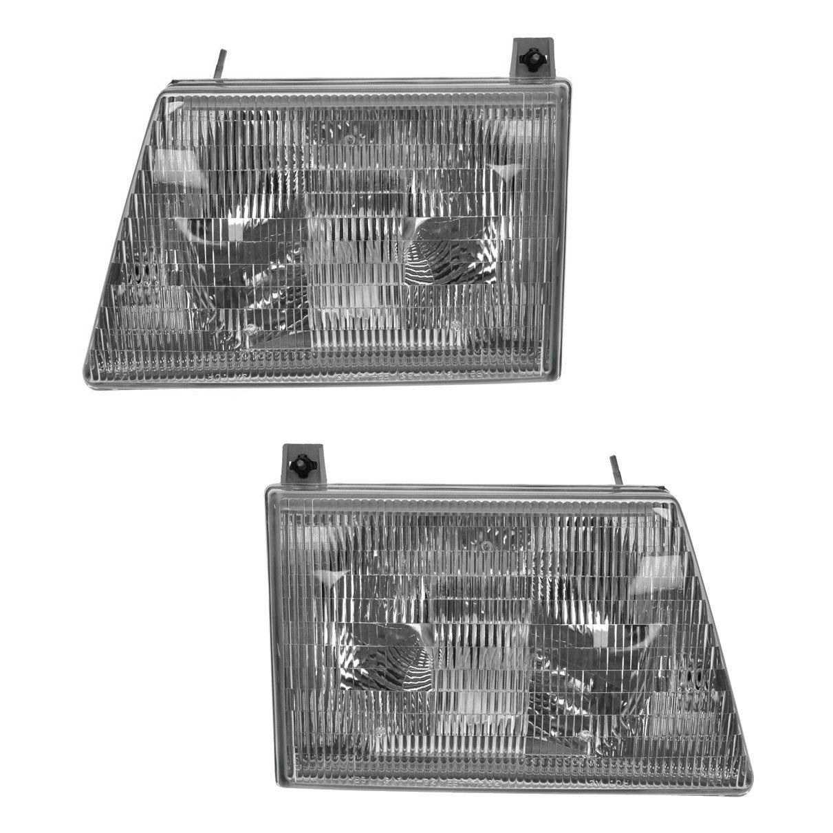 Trq Driver & Passenger Side Headlight Assembly Set Headlights Driver & Passenger Side Compatible With Ford Fo2502153 Fo2503153