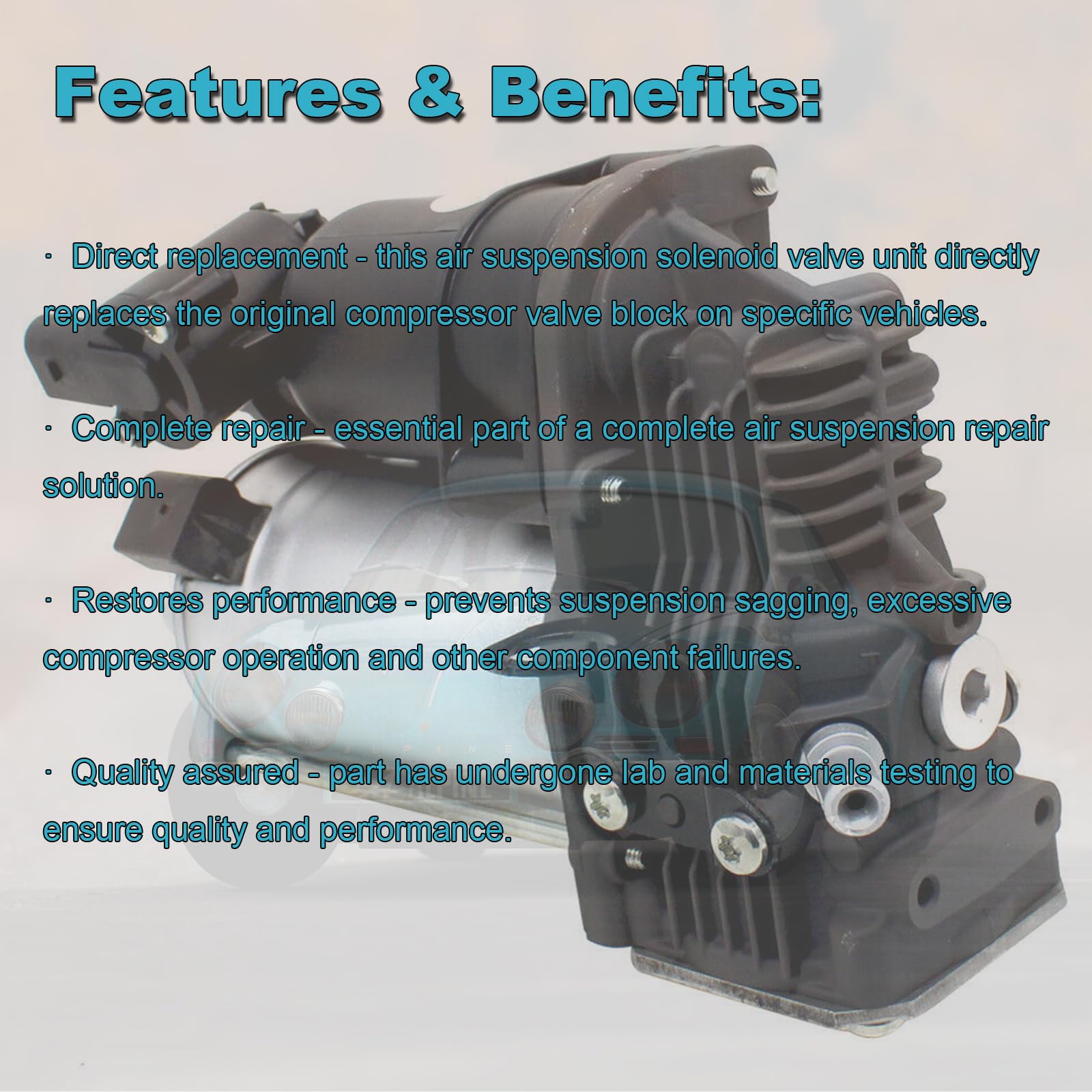 Ensun 37206859714 Air Ride Suspension Solenoid Valve Block Air Supply Control Unit Replacement For Bmw 2007-2013 X5 E70 2008-201