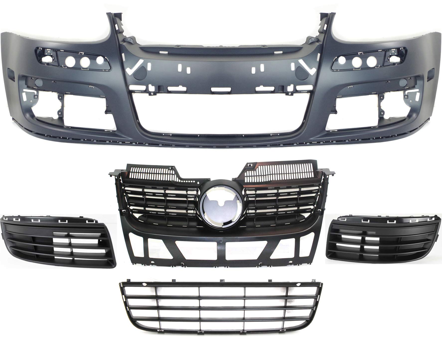 Garage-Pro Front Bumper Cover Kit Compatible With 2005-2010 Volkswagen Jetta Primed Direct Fit