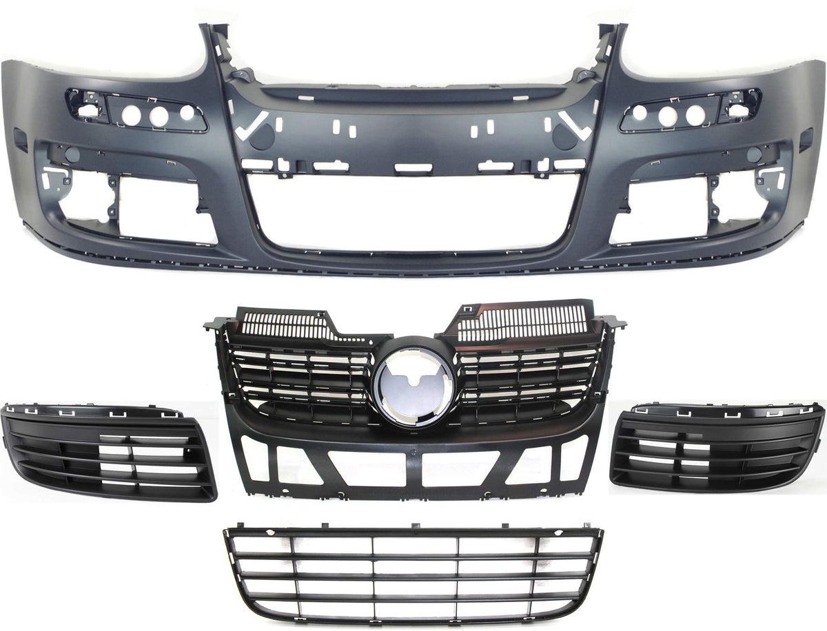 Garage-Pro Front Bumper Cover Kit Compatible With 2005-2010 Volkswagen Jetta Primed Direct Fit