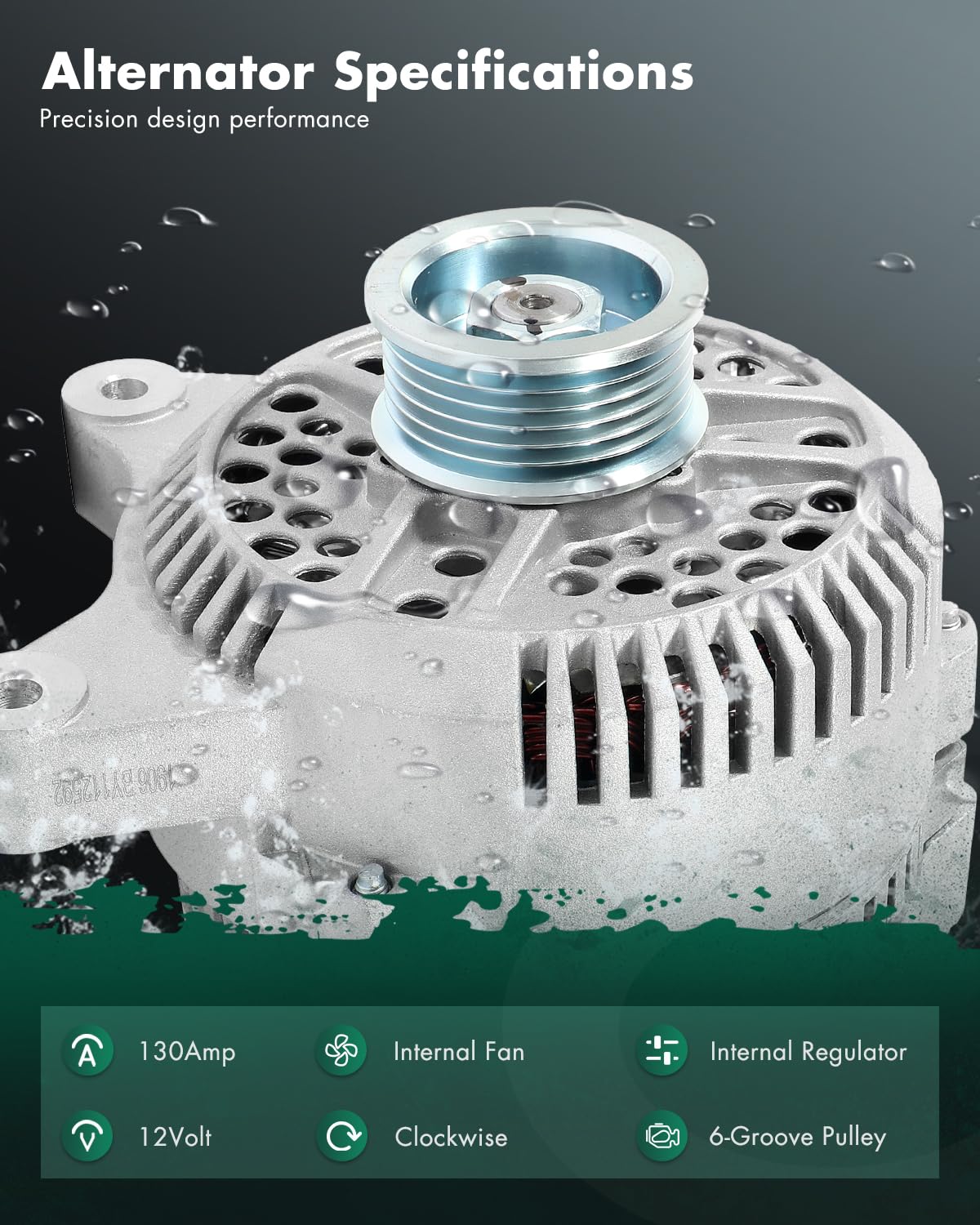 SCITOO Alternator Fits for Ford for E-150 2004-2008,for Ford for E-150 Club Wagon 2004-2005,for Ford for E-250 2004-2008,for For