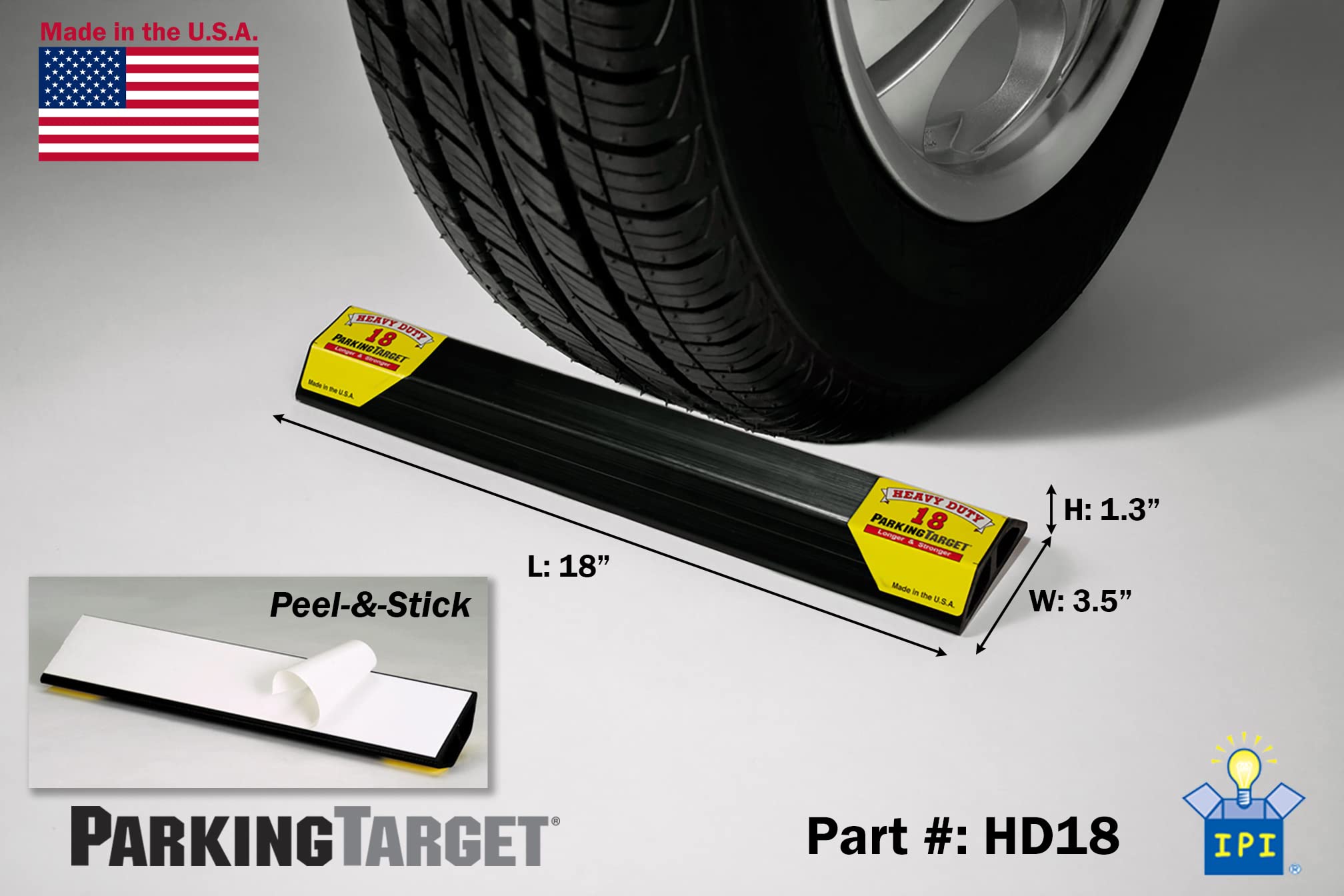 Parkingtarget Hd-18: Heavy Duty Parkingtarget - Parking Aid Protects Car & Garage Walls, Easy To Install, Peel N Stick, Only 1 Needed Per Vehicle, Engineered To Outlast Your Vehicle (1 Pack)