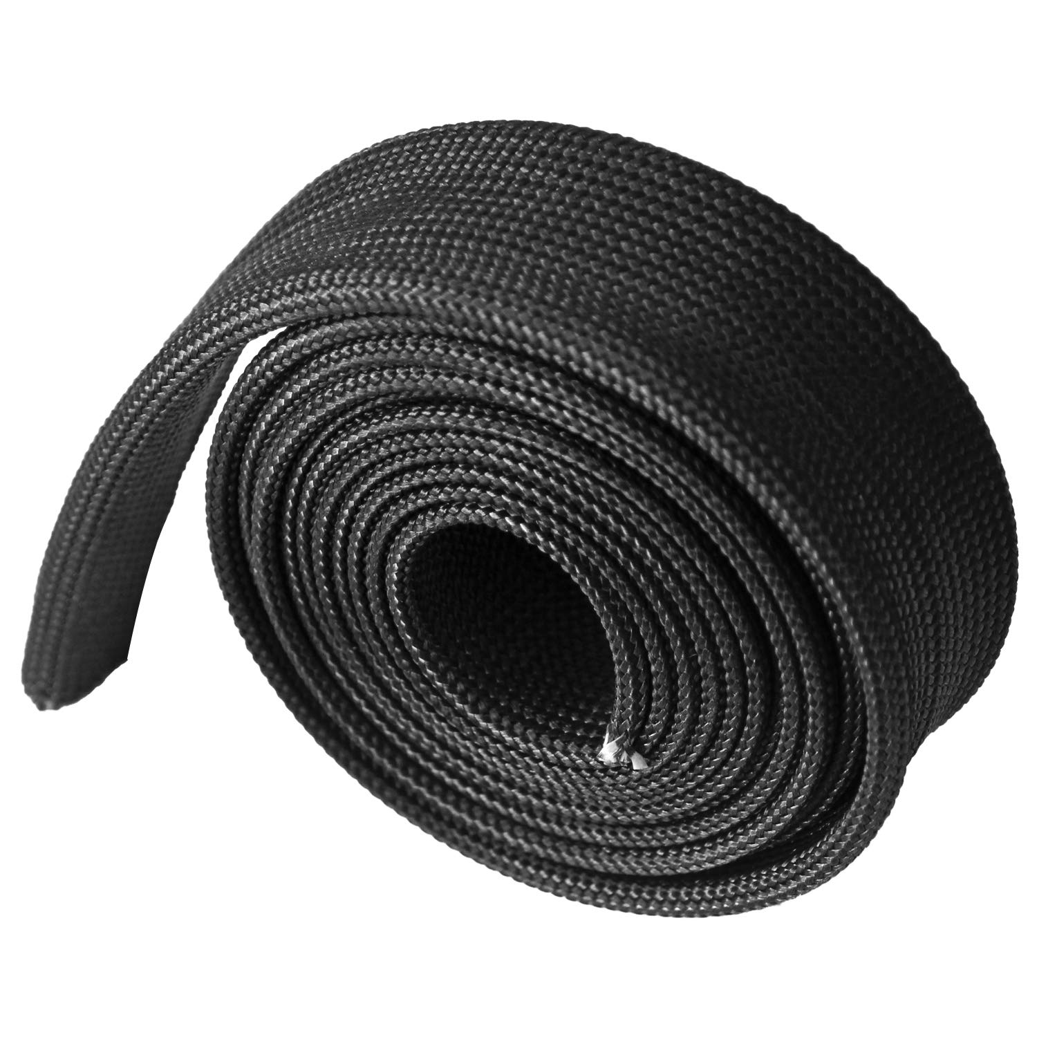 Zhubang Heat Hose Fiberglass Wrap Shield Sleeve 2 Pcs 10Ft-13Mm(1/2) Wire Fuel Line Heat Shield Roll High Temp Black Colour Adjustable For Car Wire Loom Cable Heat Shield Brake Line Cable Heat Shield