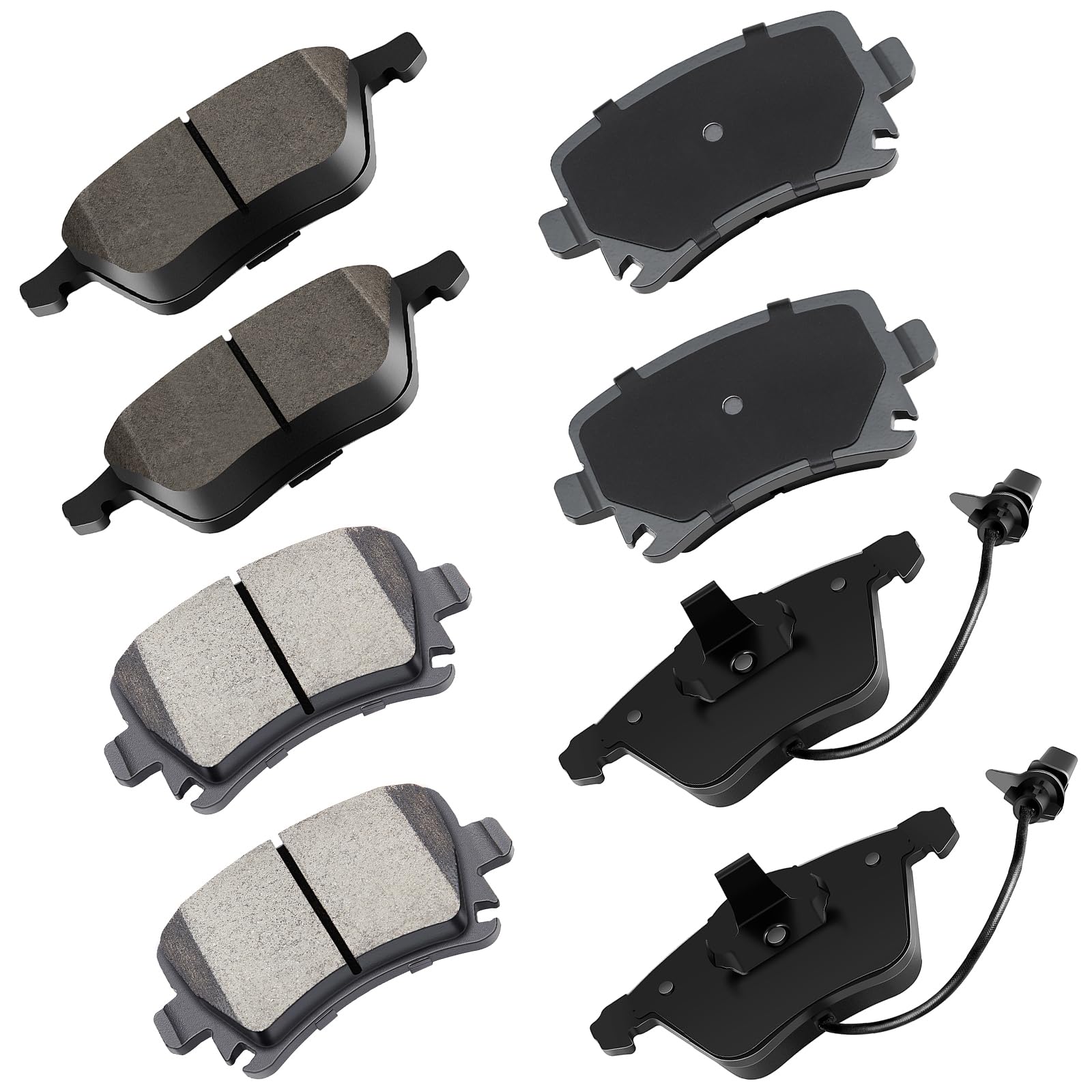Cciyu D1111 D1108 Ceramic Front Rear Brake Pad Set Fit For Audi A3,A4,A4 Quattro,A6,A6 Quattro,For Vw Cc,For Eos,For Golf,For Gt