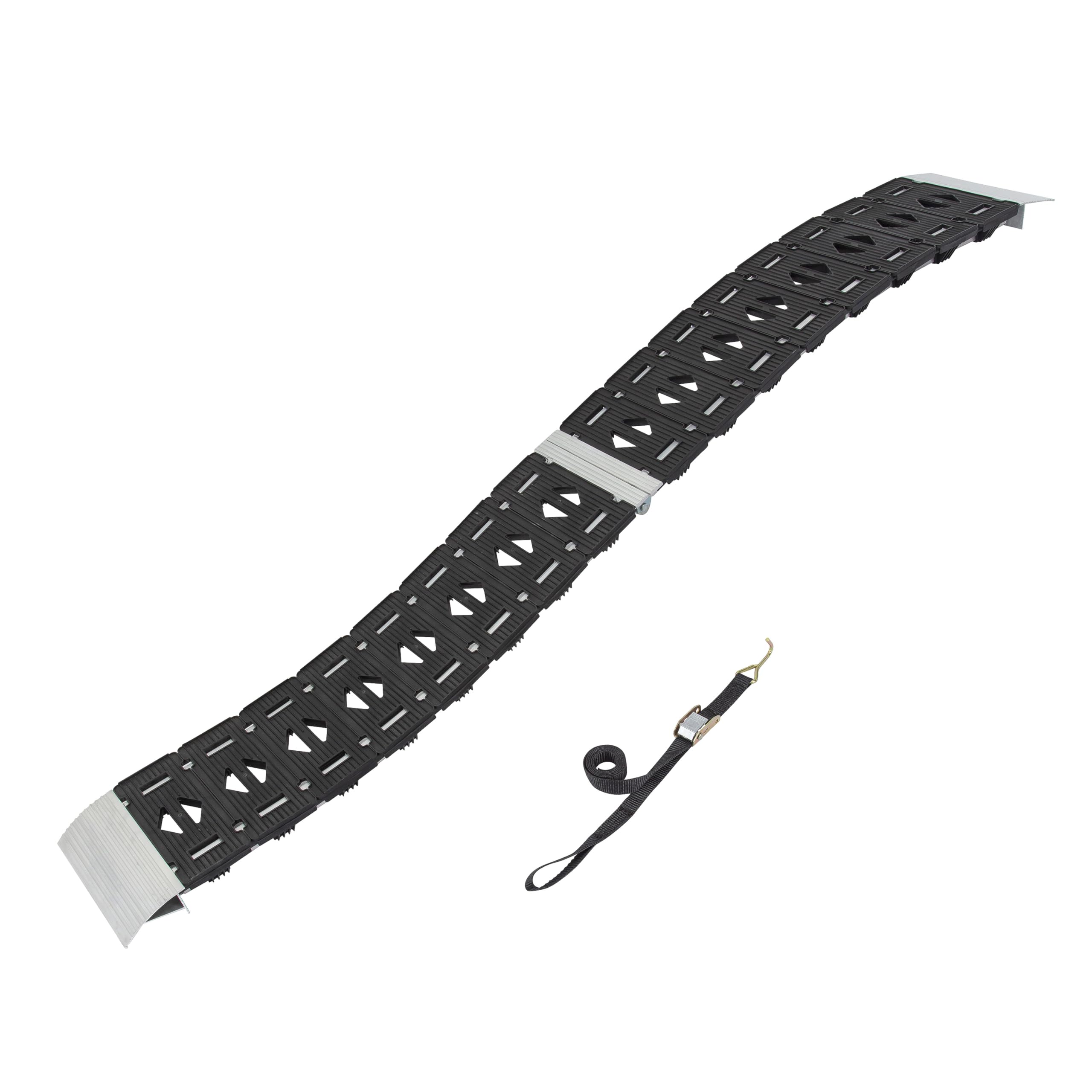 Cargosmart 3086, Hybrid S-Curve Centerfold Ramp, For Use Easily And Safely Loading & Unloading Lawn Equipment, Motorcycles, Atvs