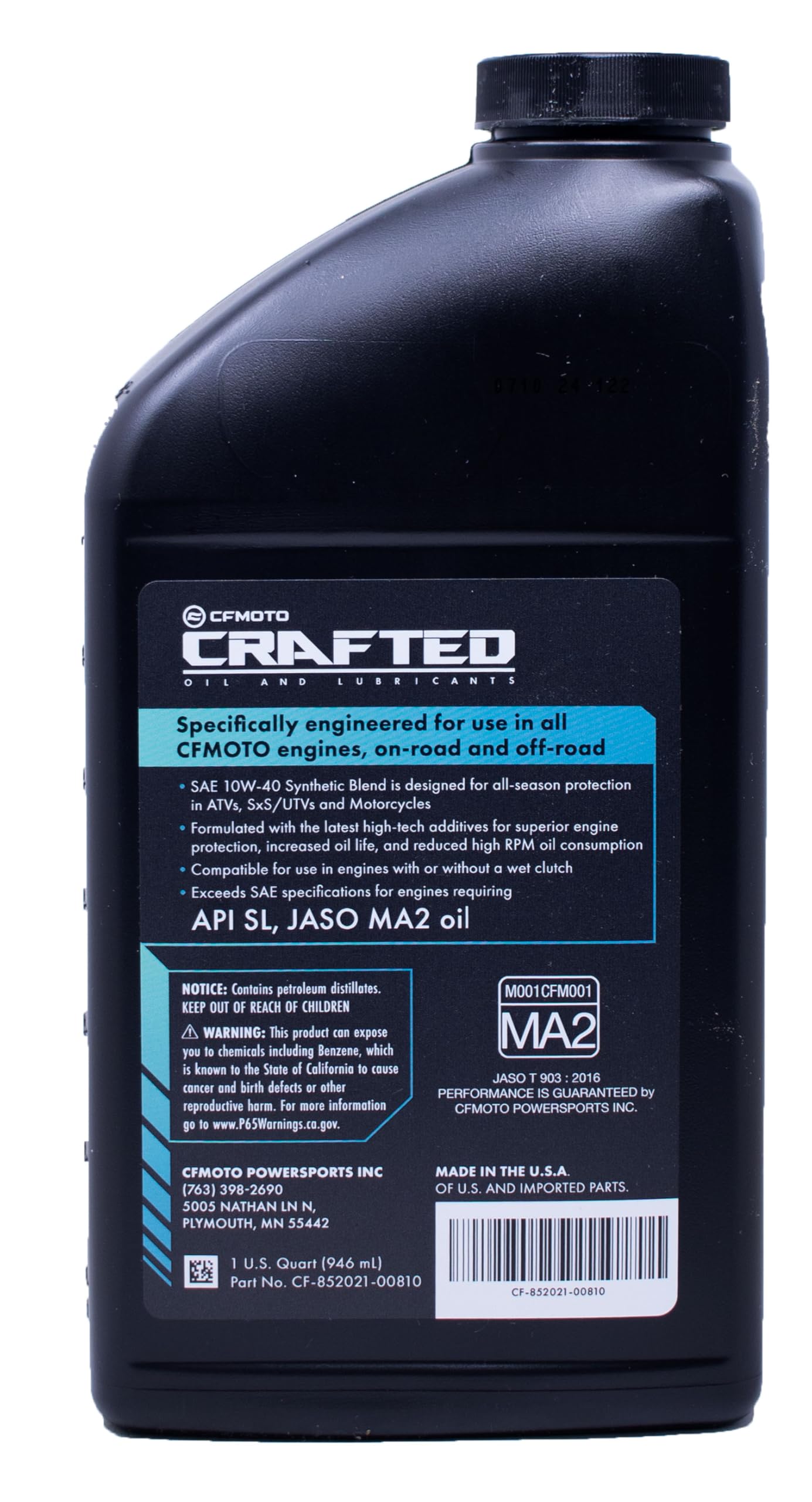 Edwards Oem Semi Synthetic Oil Change Kit Fits All Cfmoto Offroad Vehicles 400Cc And Above