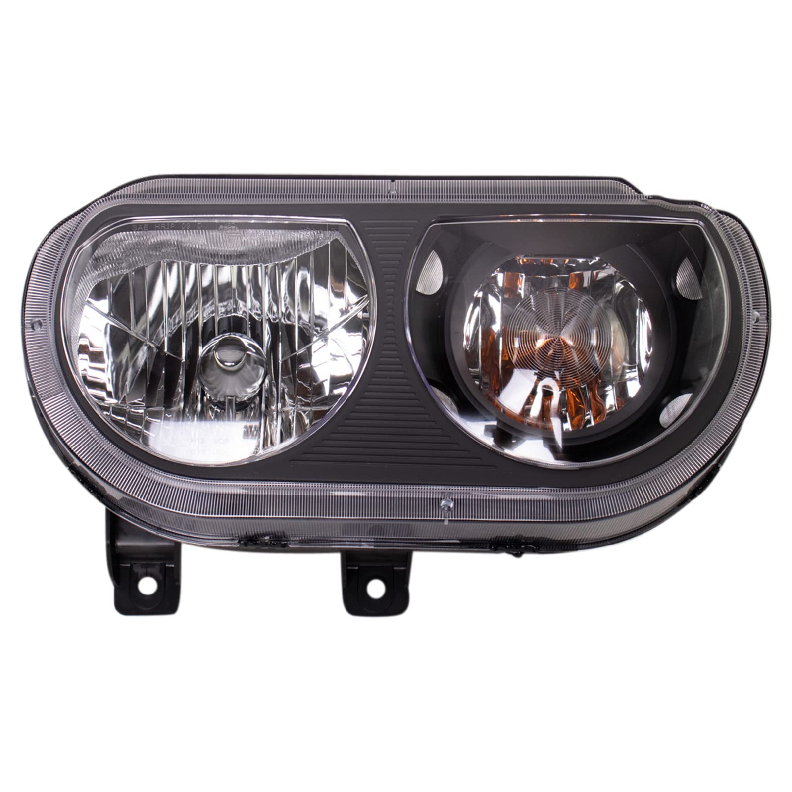 Trq Headlight Assembly Set Headlights Driver & Passenger Side Compatible With 2008-2014 Dodge Challenger Ch2518137 Ch2519137