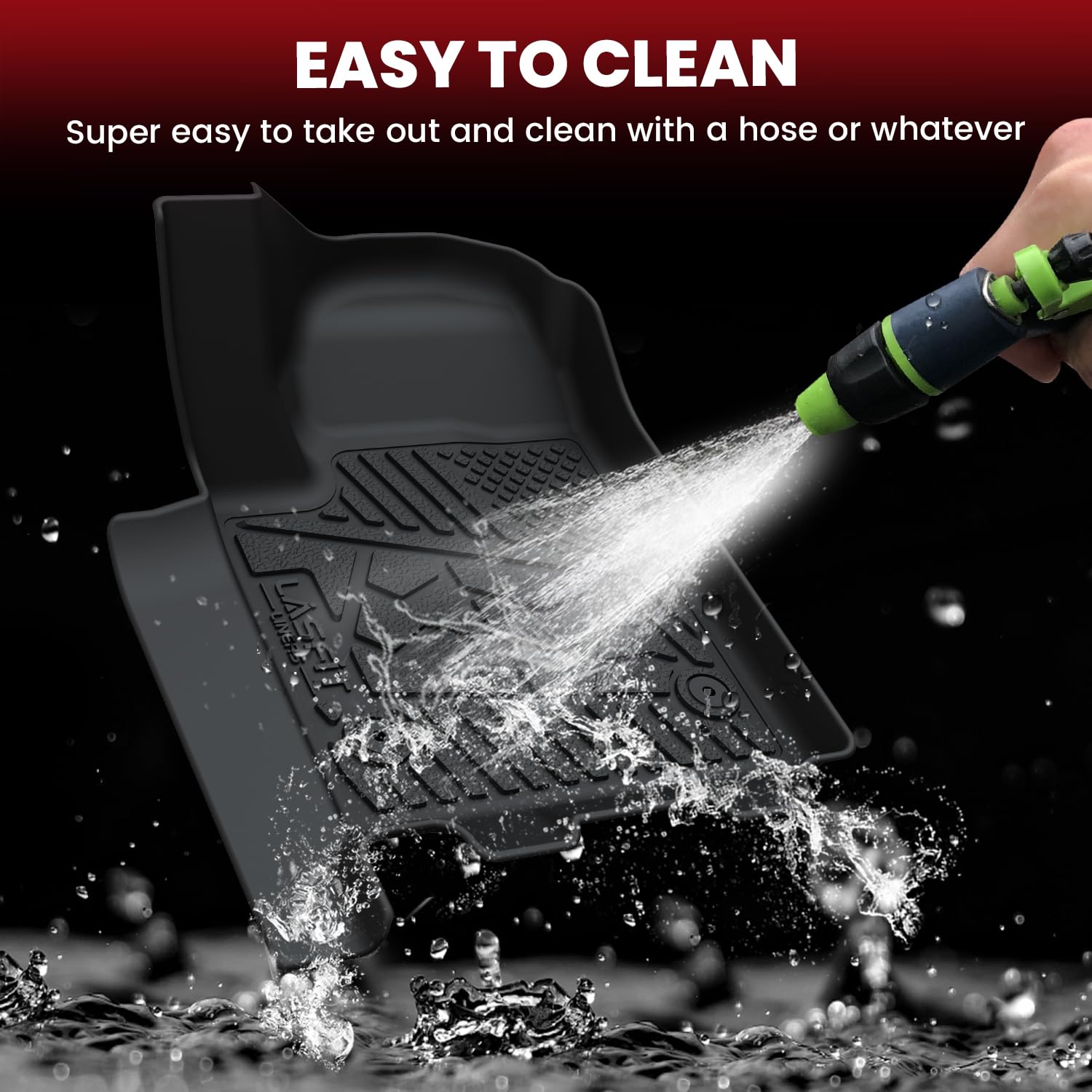 Lasfit Floor Mats For Chevrolet Chevy Silverado Ev 2024 2025 Car Mats (Only Fit Rst, Not Fit Wt/Lt), All Weather Tpe Custom Fit