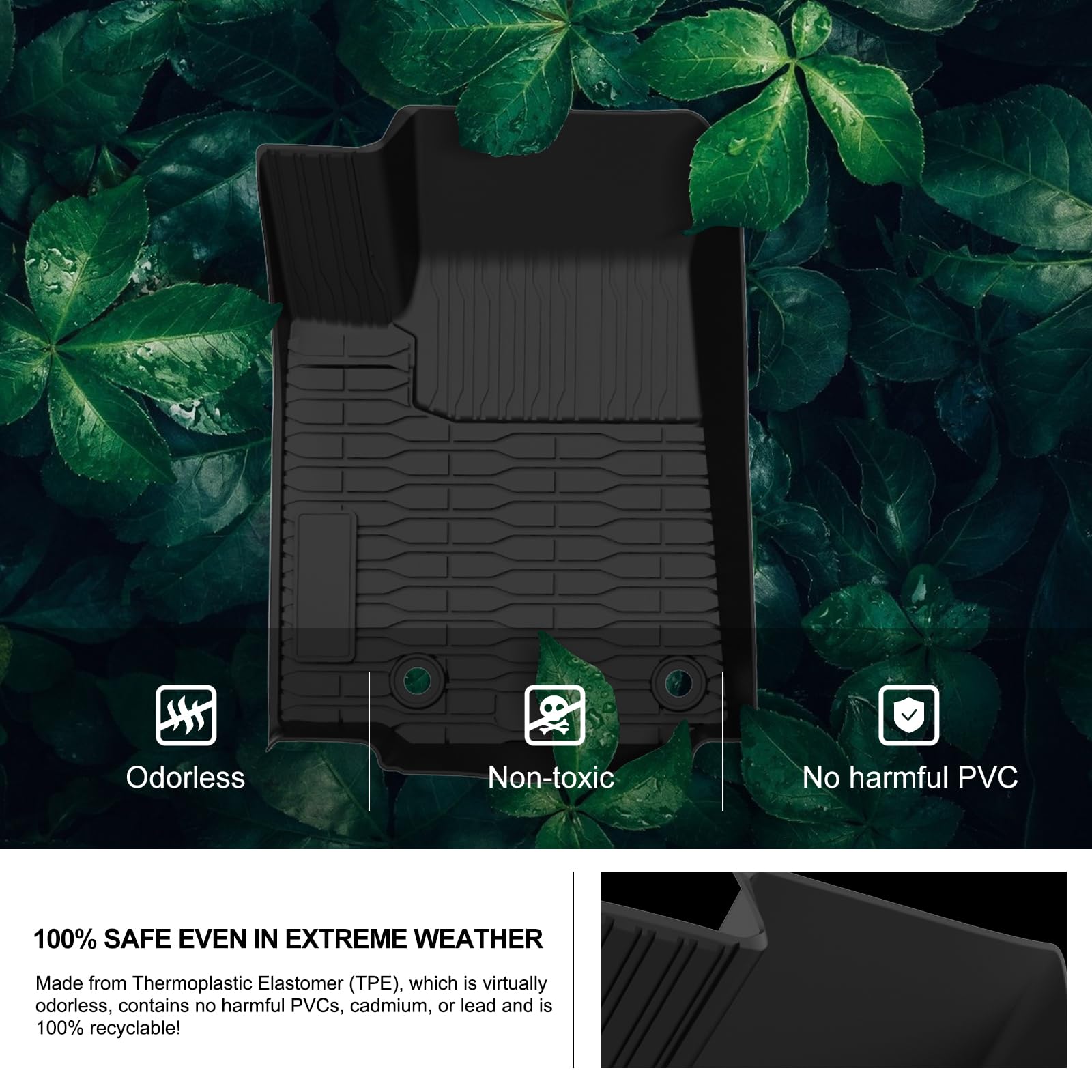 Kiwi Master Floor Mats For 2021-2025 Jeep Grand Cherokee L Oem Replacement 82216640Aa All Weather Mat Custom Fit Tpe Front Rear