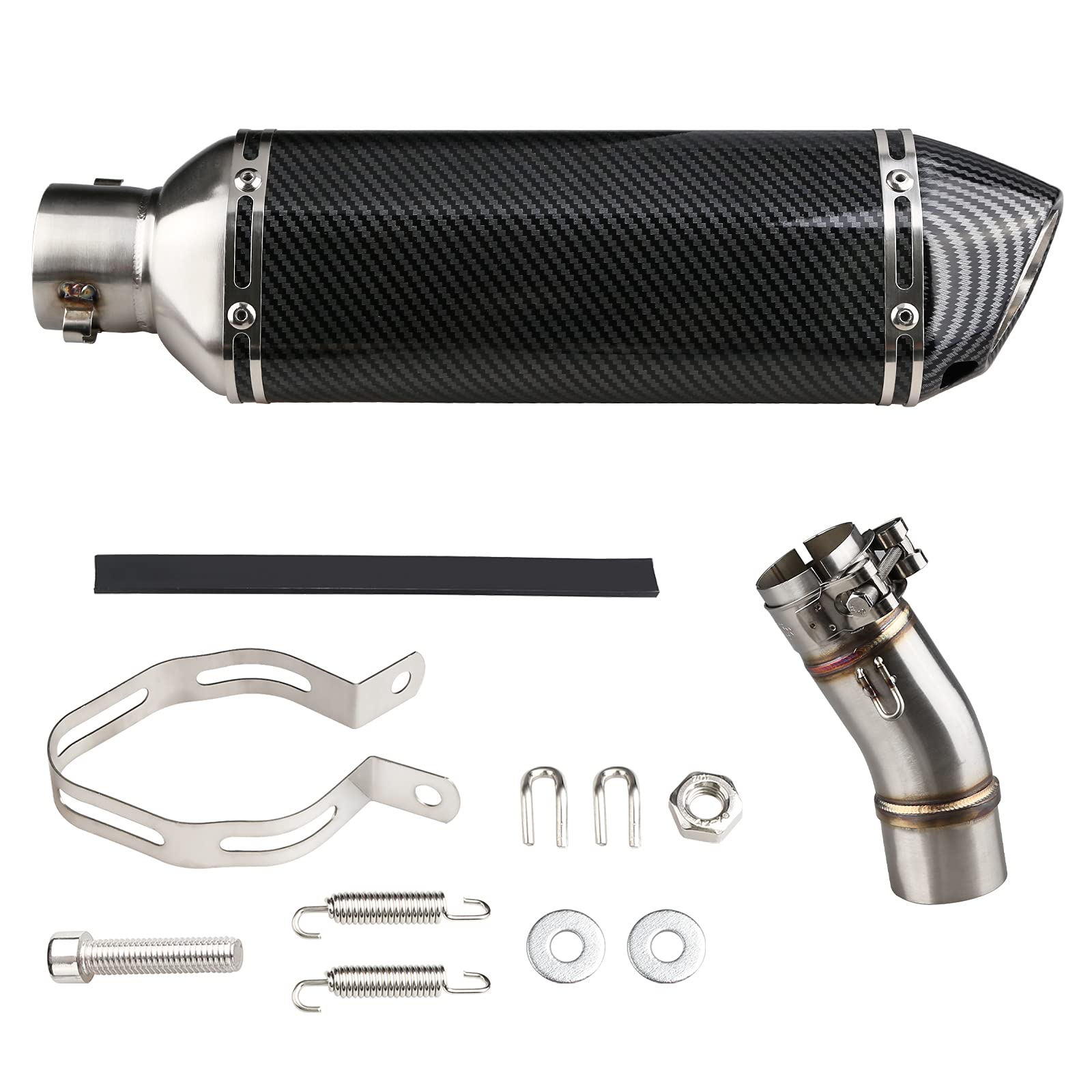 Waterwich Motorcycle Muffler Compatible With Kawasaki Ninja 400 Z400 2018 2019 2020 2021 2022 2023