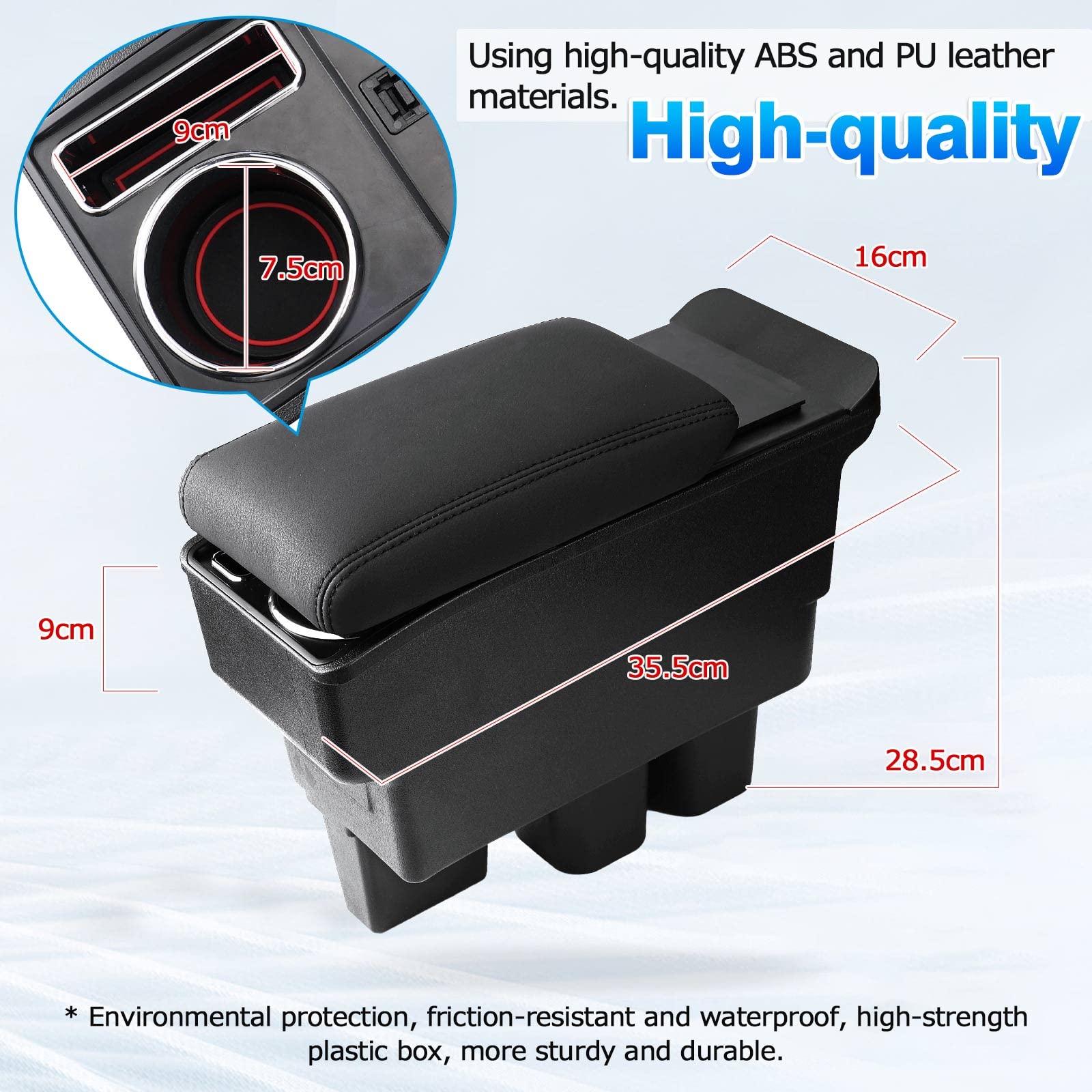 Autorder Center Console Storage Box For Suzuki Jimny Jb64W/Jb74W 2018-2025 Accessories Armrest Box Replacement With Cup Holder I