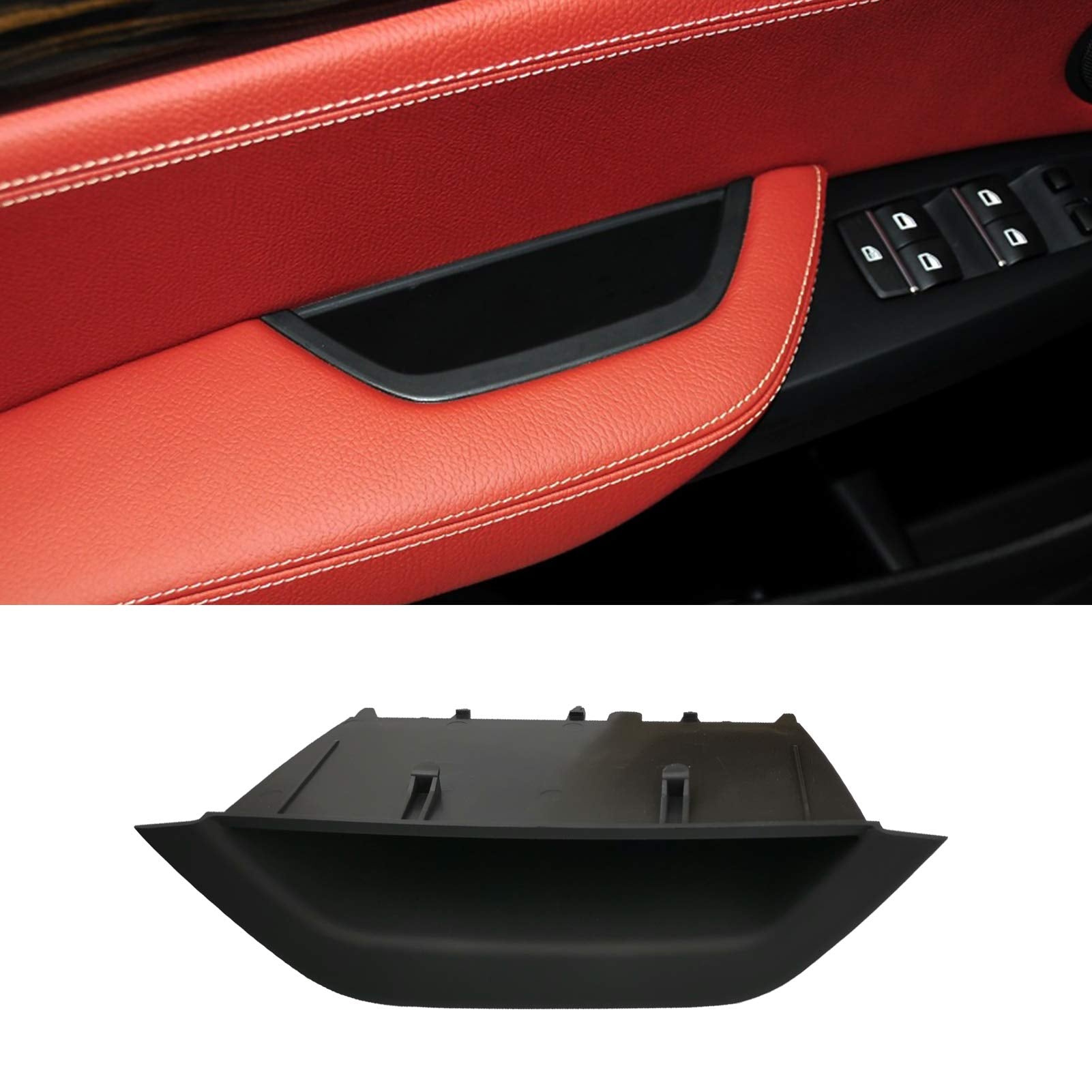 Jaronx For Bmw X3 X4 Door Armrest Cover, Driver Side Door Armrest Handle Storage Compartment Cover Door Container Storage Box Co